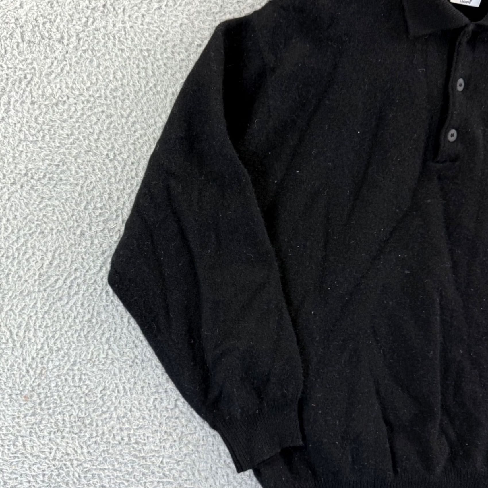 Lacoste Lacoste Sweater Mens 6 XL Black Wool Henley Long Sleeve Knit Preppy Pullover Size US S / EU 44-46 / 1 - 4 Thumbnail
