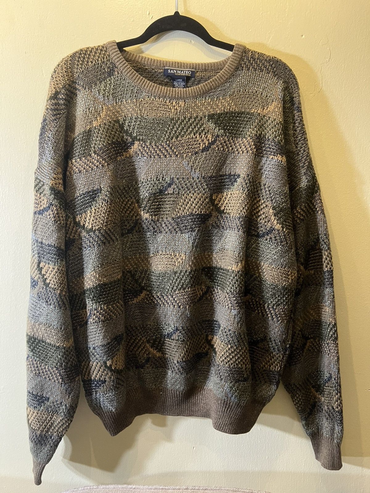 Vintage Vintage San Mateo Cable Knit Sweater Size US L / EU 52-54 / 3 - 1 Thumbnail