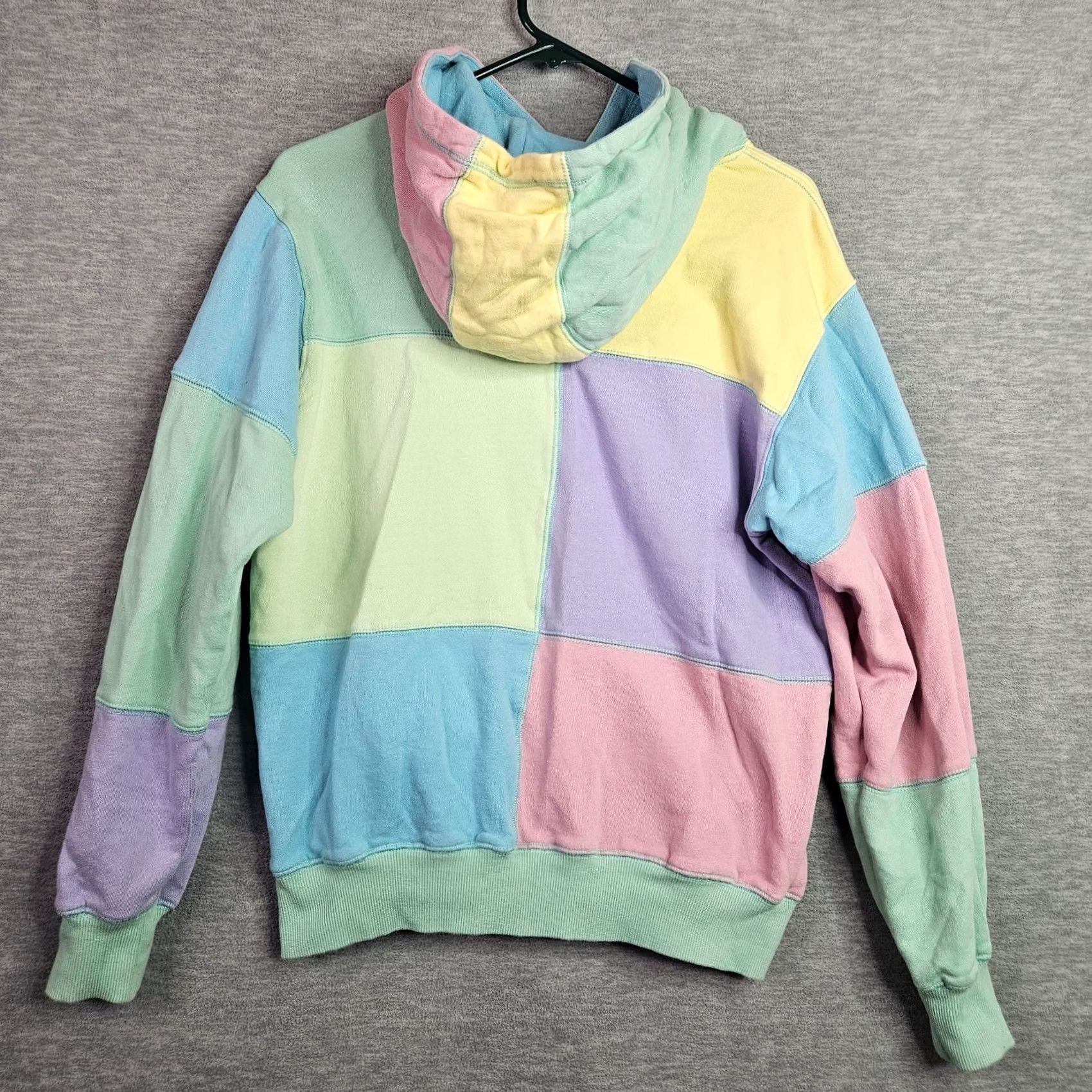 Teddy Fresh Teddy Fresh Womens Pastel Patchwork Hoodie Pullover Colorblock Size S Multicolor Logo Raglan Sleeve Long Sleeve Fleece Cotton Polyester Sweatshirt Size S / US 4 / IT 40 - 2 Thumbnail