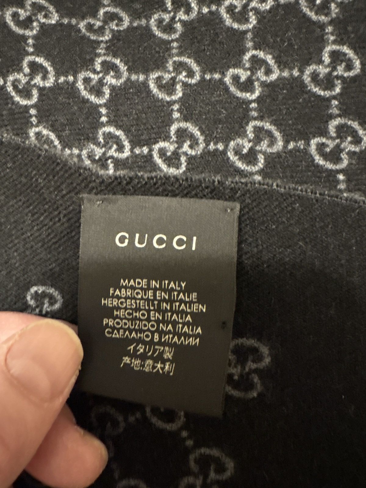 Gucci Gucci - Double jacquard GG wool scarf REVERSIBLE Size ONE SIZE - 3 Thumbnail