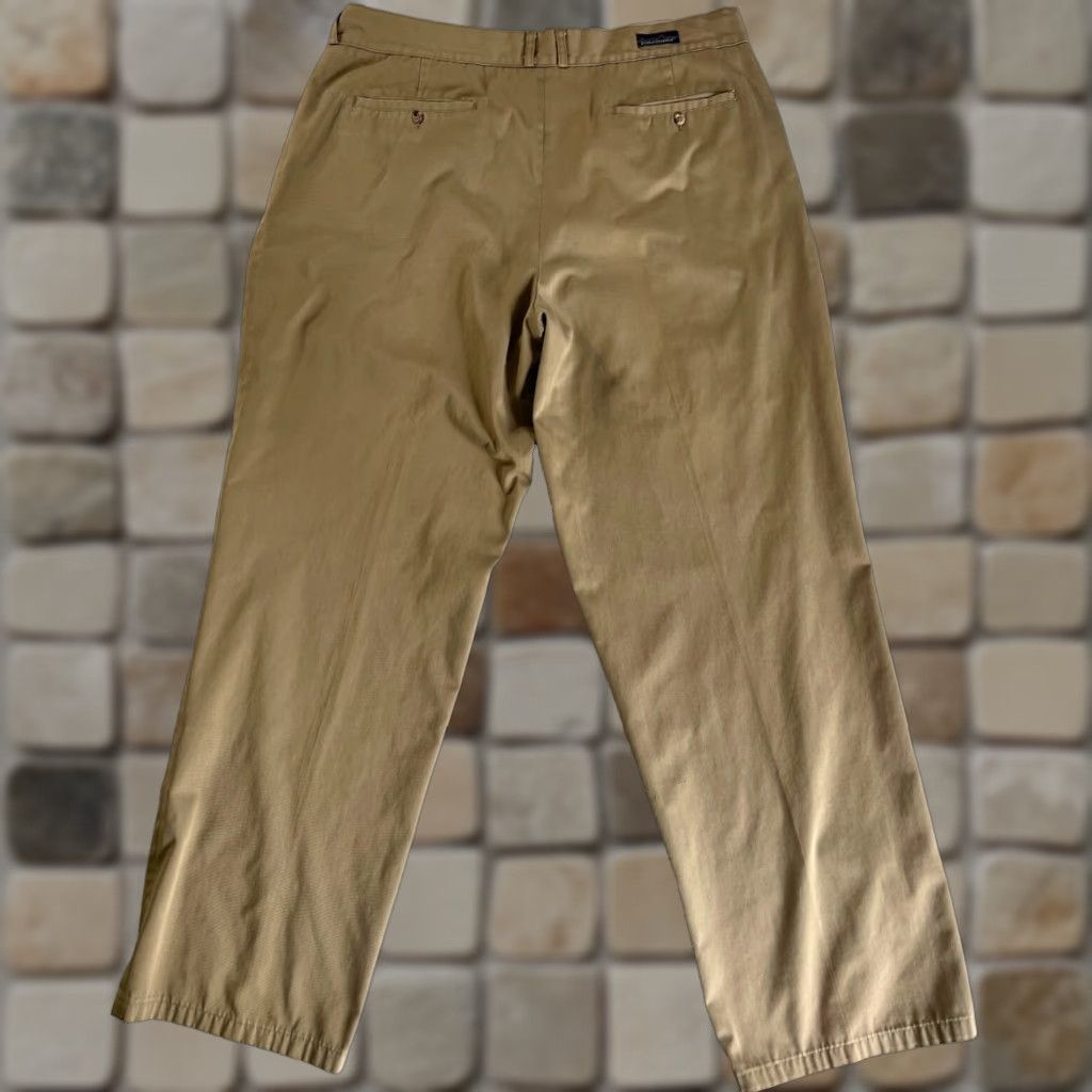 Patagonia VINTAGE Patagonia Mens Chino Pants 80s 90s Pattern Solid Pleated Tan Size 40 32 Inseam Size US 40 / EU 56 - 1 Thumbnail
