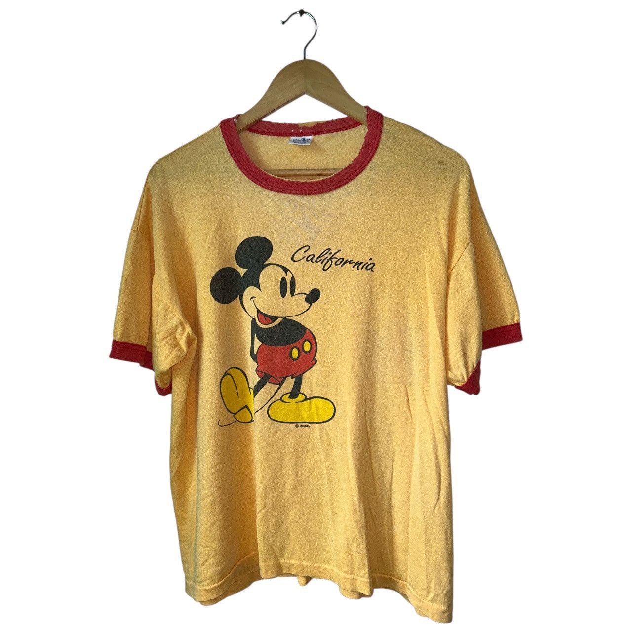 Mickey Mouse 80s Distressed California Ringer Tee Size US L / EU 52-54 / 3 - 1 Thumbnail
