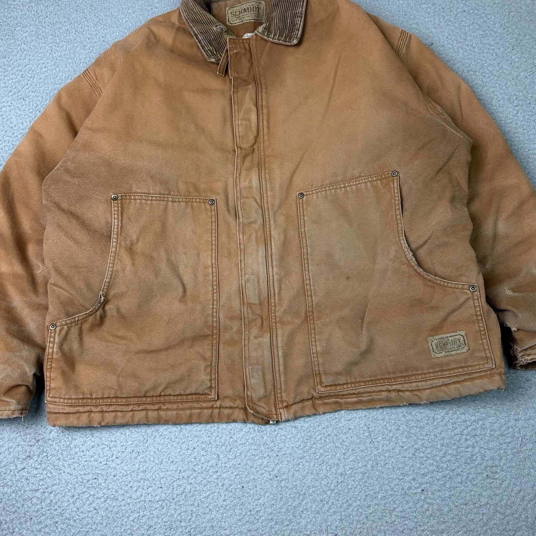 Vintage CE Schmidt Jacket Adult XL Brown Canvas Quilt Lined Zip Workwear Distressed Rare Mens XL Brown Canvas Quilt Lined Zip Jacket Size US XL / EU 56 / 4 - 3 Thumbnail