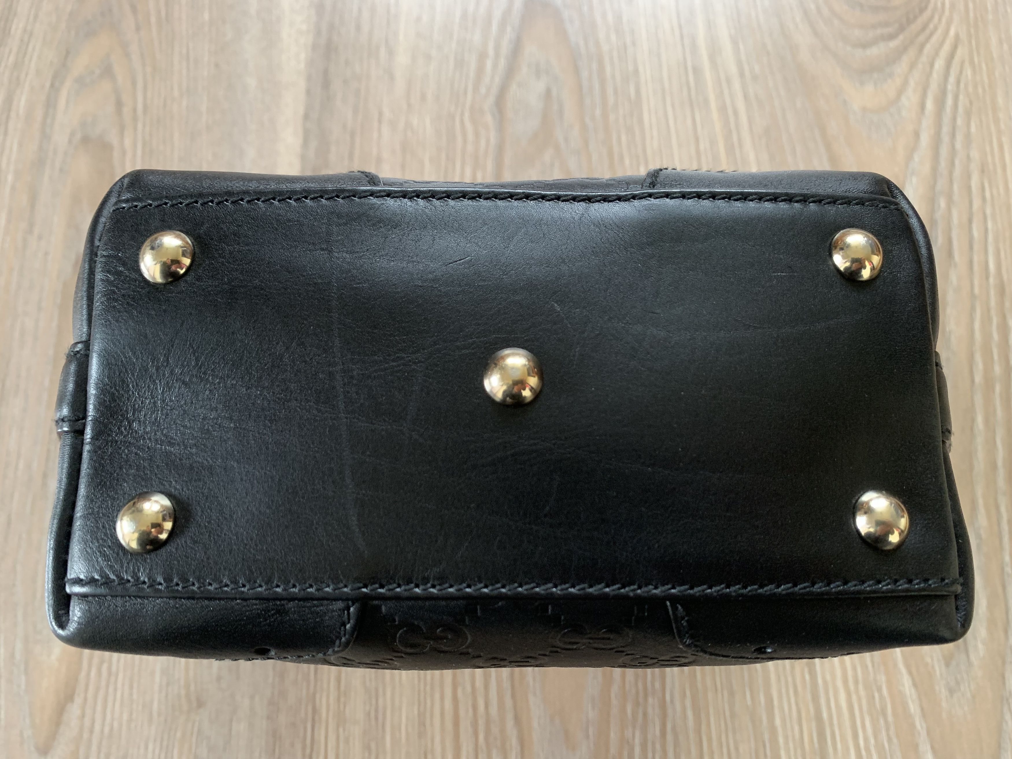 Gucci Vintage Gucci Guccissima Monogram Black Leather Handbag Size ONE SIZE - 6 Thumbnail