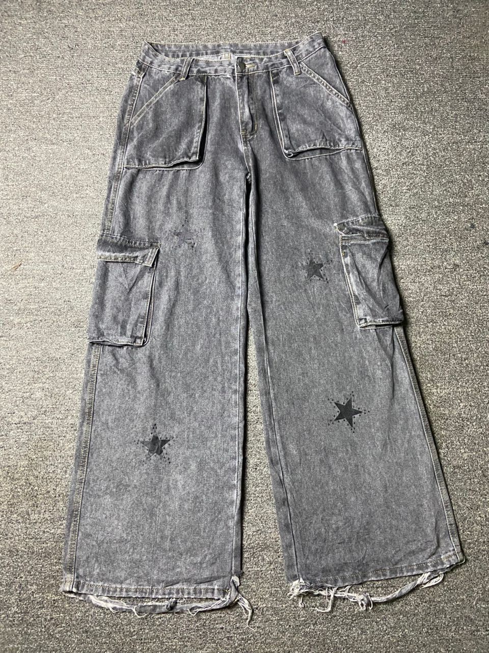 Japanese Brand Romme Brand Distressed Cargo Jeans (172) Size US 30 / EU 46 - 1 Thumbnail