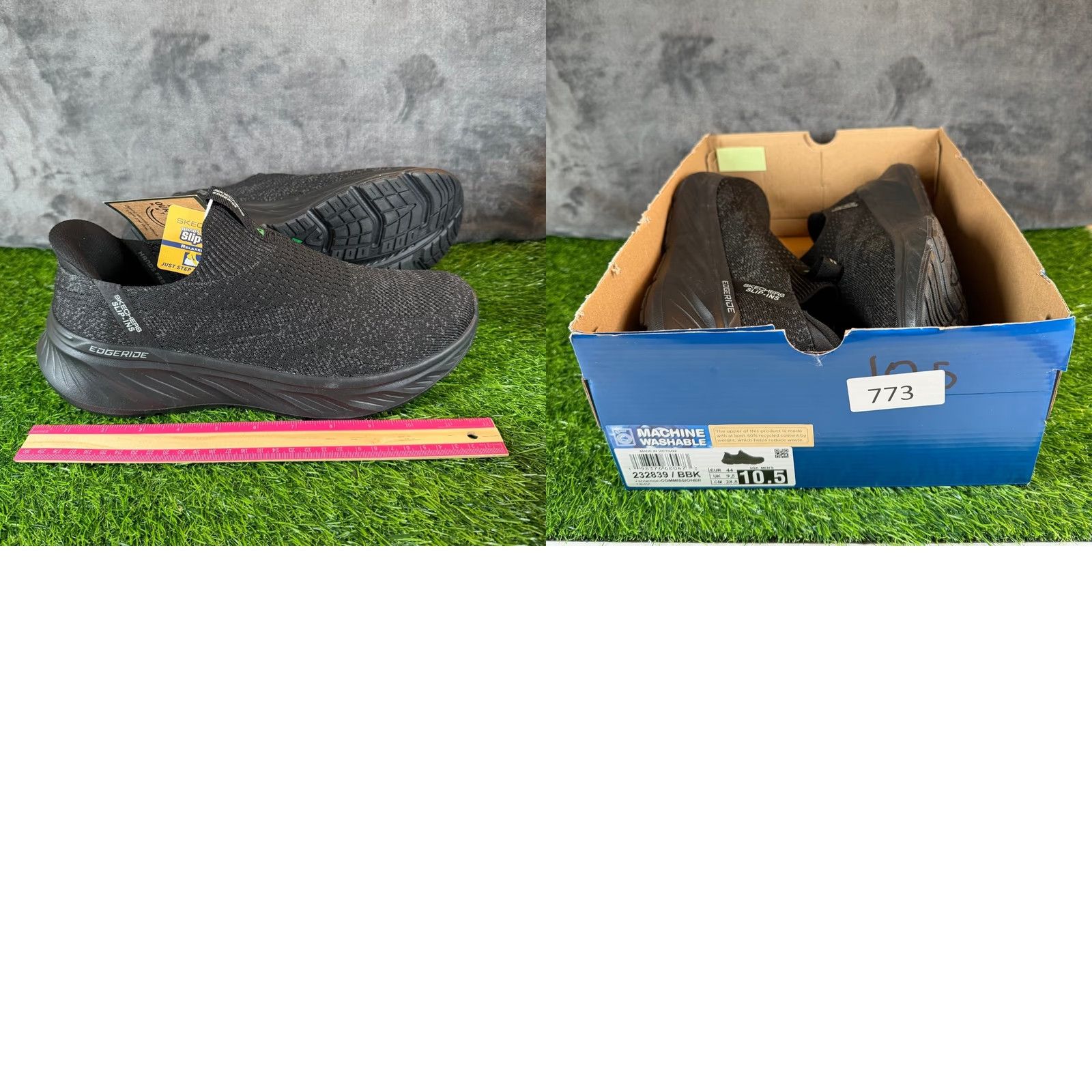 SKECHERS Skechers Hands Free Slip-ins Edgeride Commissioner Black Mens 10.5 Shoes Slip-On Comfort Walking Running Casual Sneakers Size US 10 / EU 43 - 9 Thumbnail