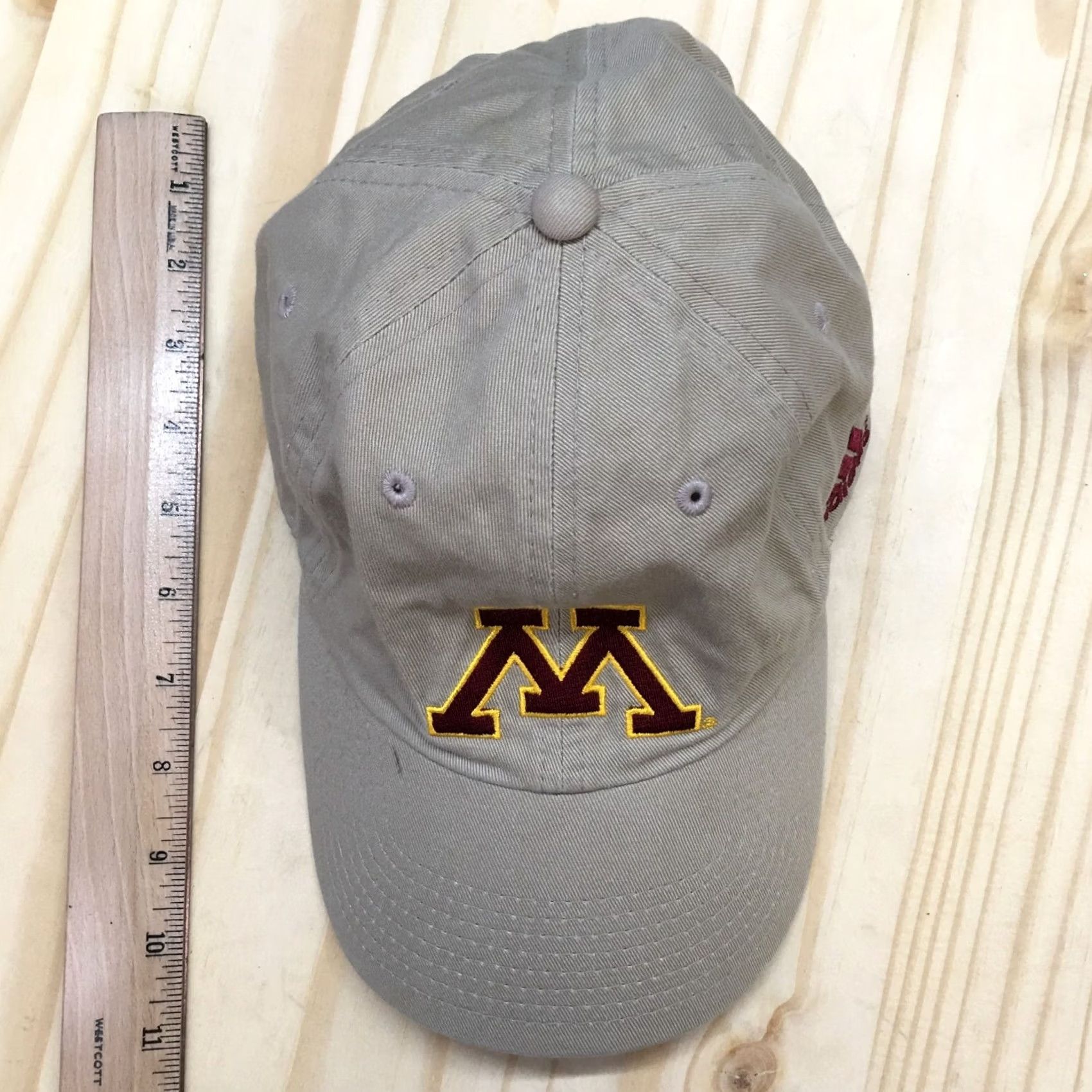 Adidas Adidas Minnesota Gophers Baseball Cap Hat OS Beige Adjustable Curved Brim Mens Size ONE SIZE - 3 Thumbnail