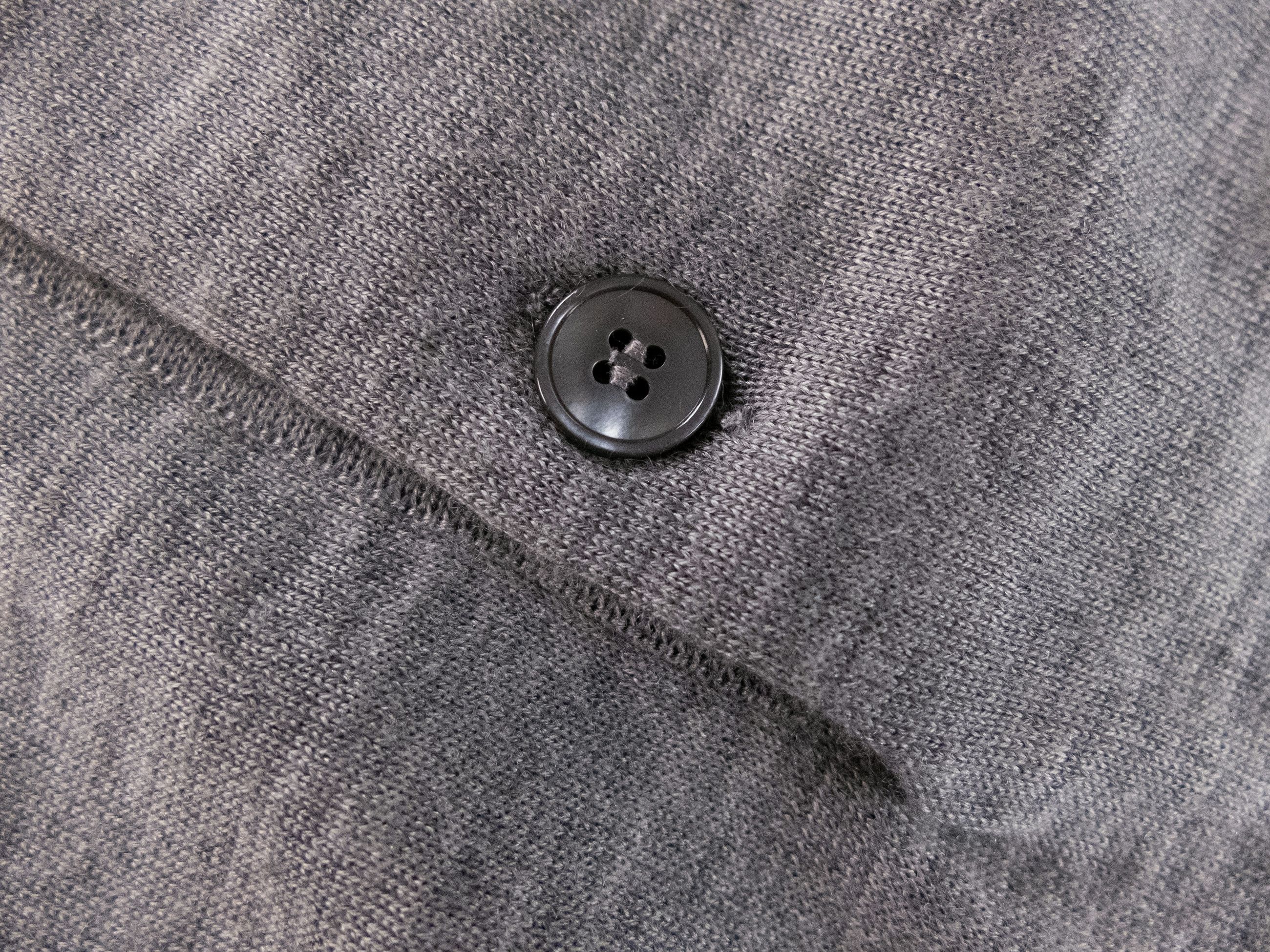 Ermenegildo Zegna ZEGNA gray Cashseta cashmere silk polo sweater Medium Size US M / EU 48-50 / 2 - 8 Thumbnail