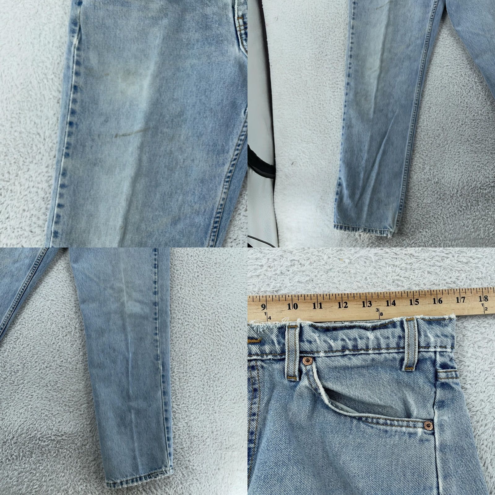Levi's VINTAGE Levi's 550 Jeans 34x32 Relaxed Fit Light Wash Denim Orange Tab Men 34 Inseam 32 Size US 34 / EU 50 - 9 Thumbnail