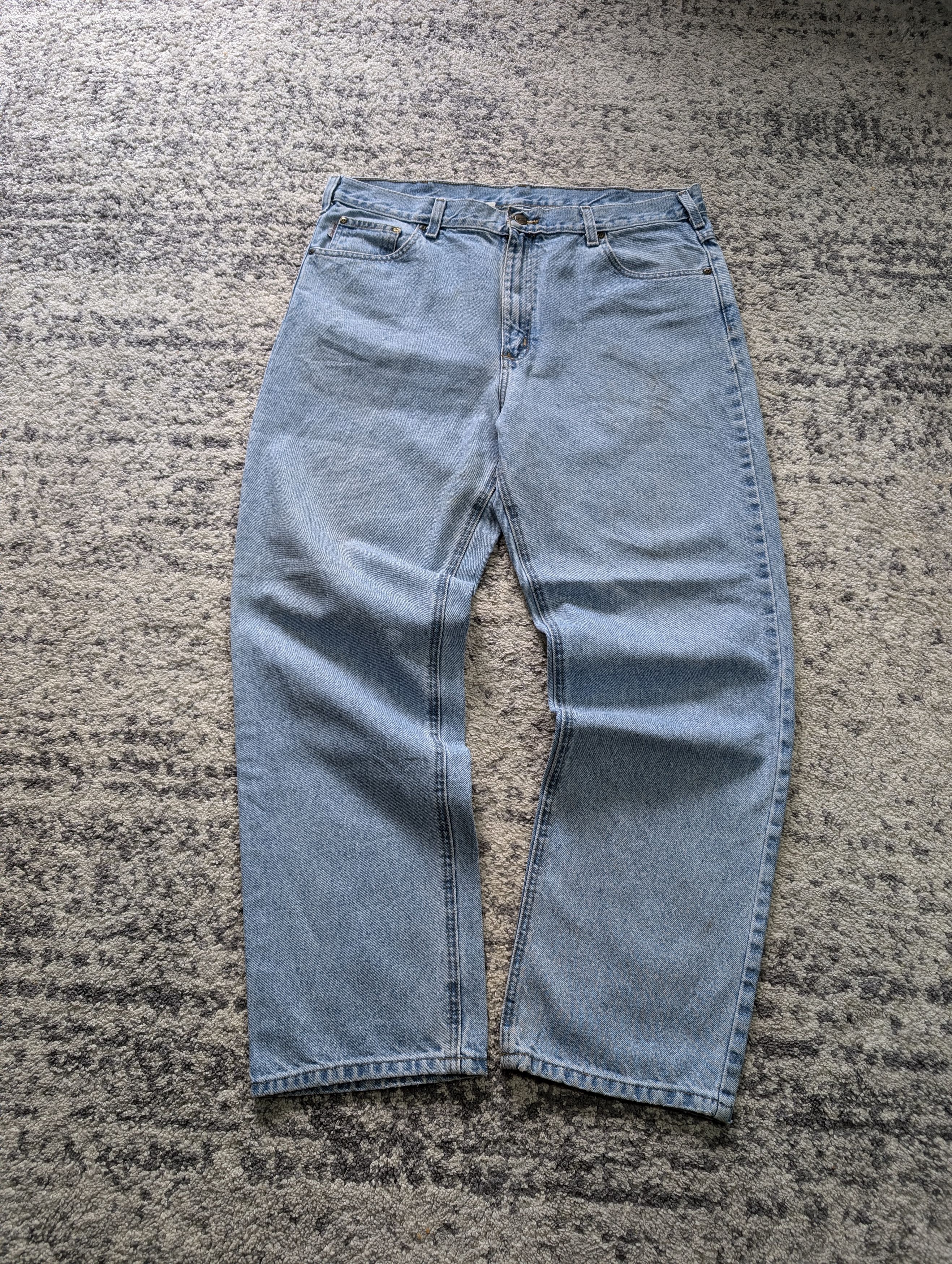 Carhartt 38x32 vntg y2k Carhartt Faded Denim Pants Size US 38 / EU 54 - 2 Thumbnail