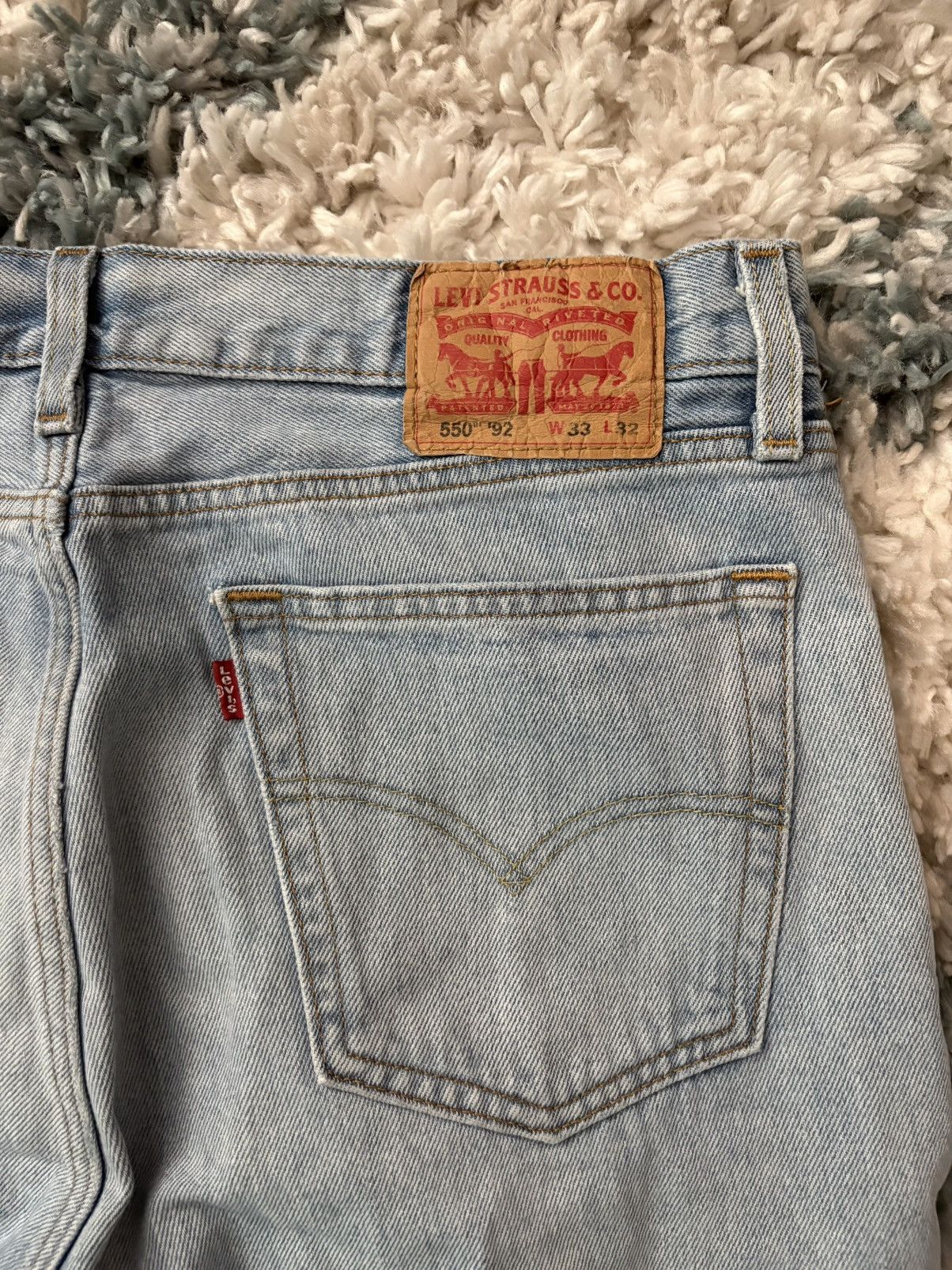 Levi's Levis 550 - Light Blue Wash - 33/32 Size US 34 / EU 50 - 5 Thumbnail