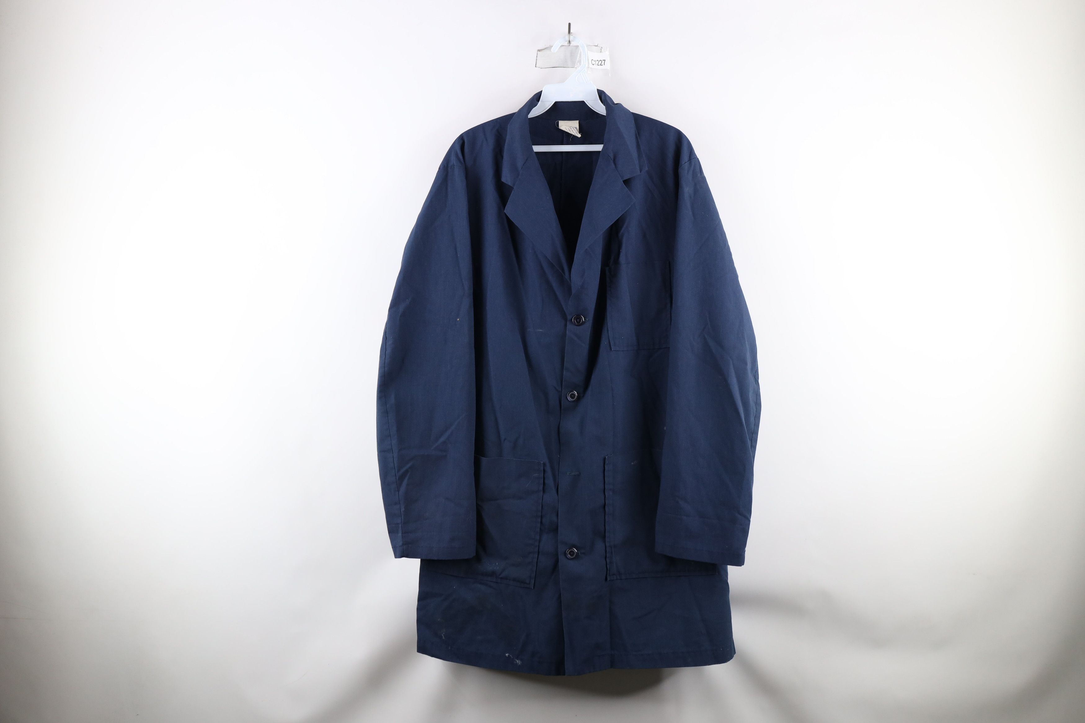 Vintage Vintage 70s Streetwear Mechanic Lab Coat Jacket Blue USA Size US L / EU 52-54 / 3 - 1 Thumbnail