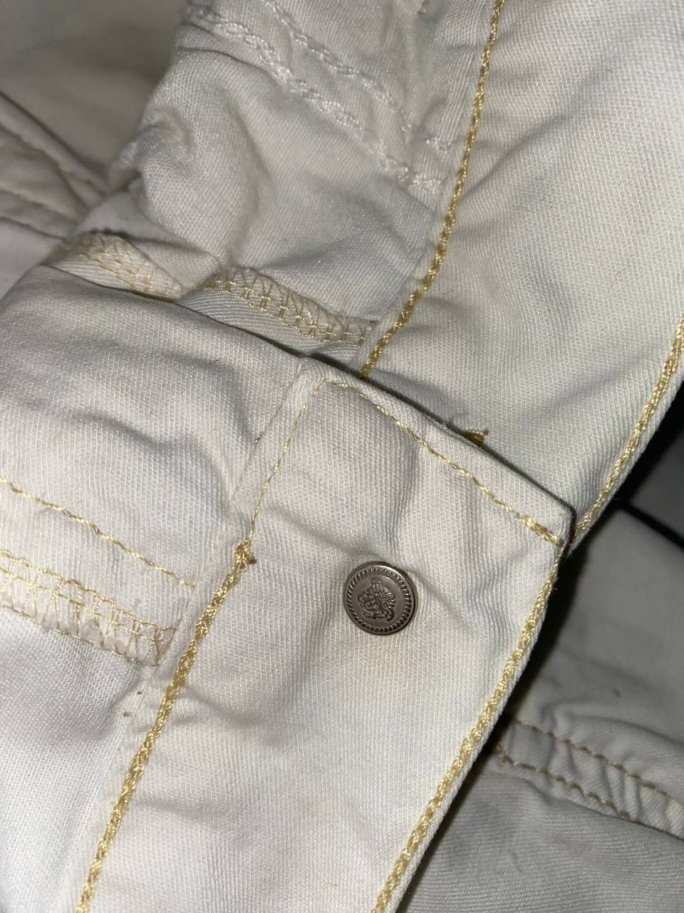 Versace × Versace Jeans Couture × Vintage Vintage Y2K Versace Jeans Couture White Pants Trousers Size US 29 - 11 Thumbnail