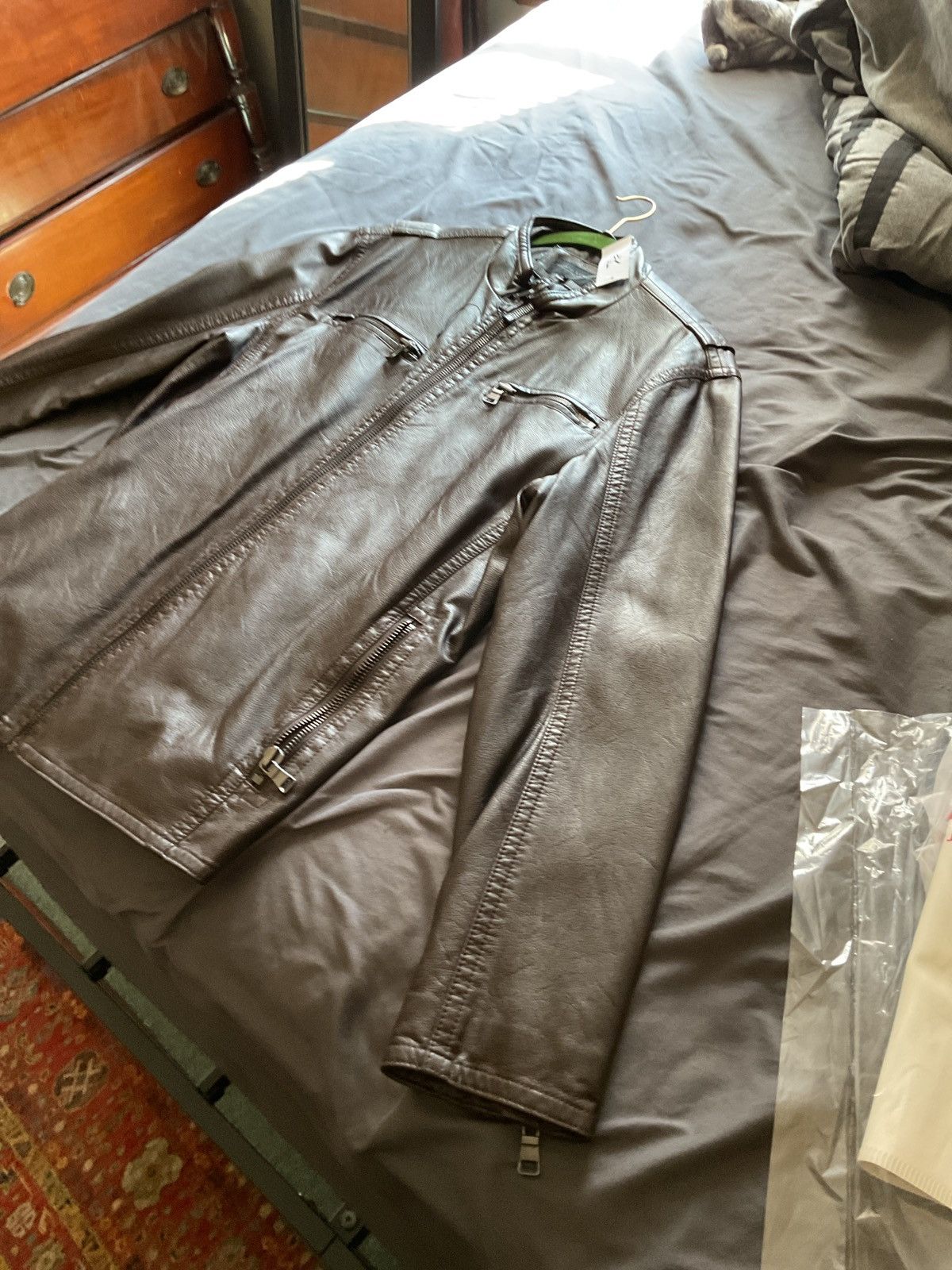 Pronto Uomo Pronto uomo brown leather jacket Size US XL / EU 56 / 4 - 3 Thumbnail
