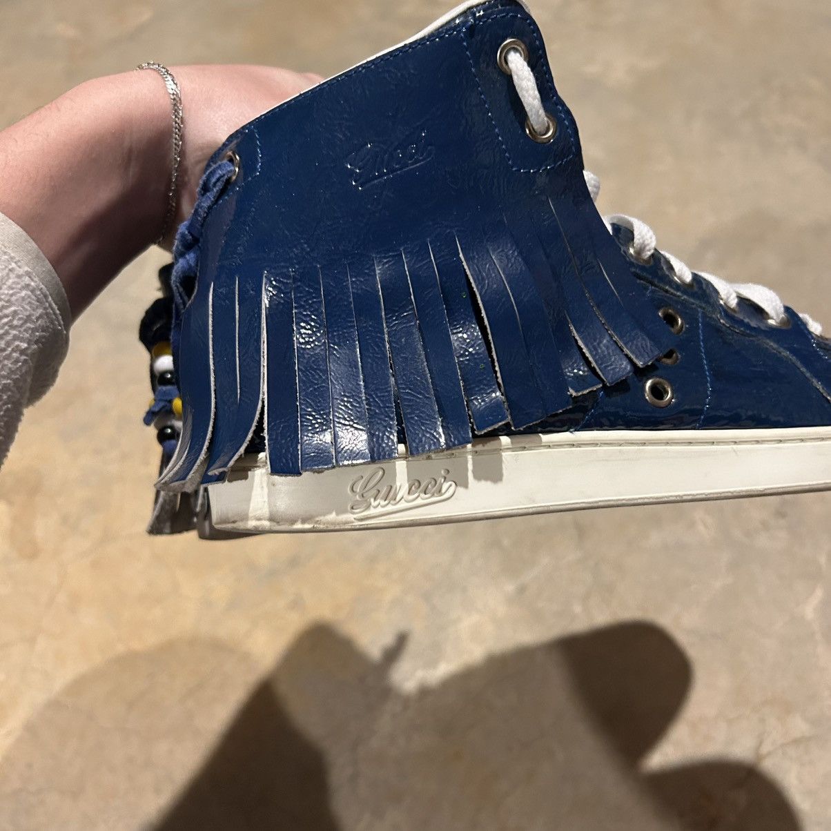 Designer × Gucci Gucci SS2009 Patent Leather Fringe Native Sneakers US 9.5 Size US 9.5 / EU 42-43 - 9 Thumbnail