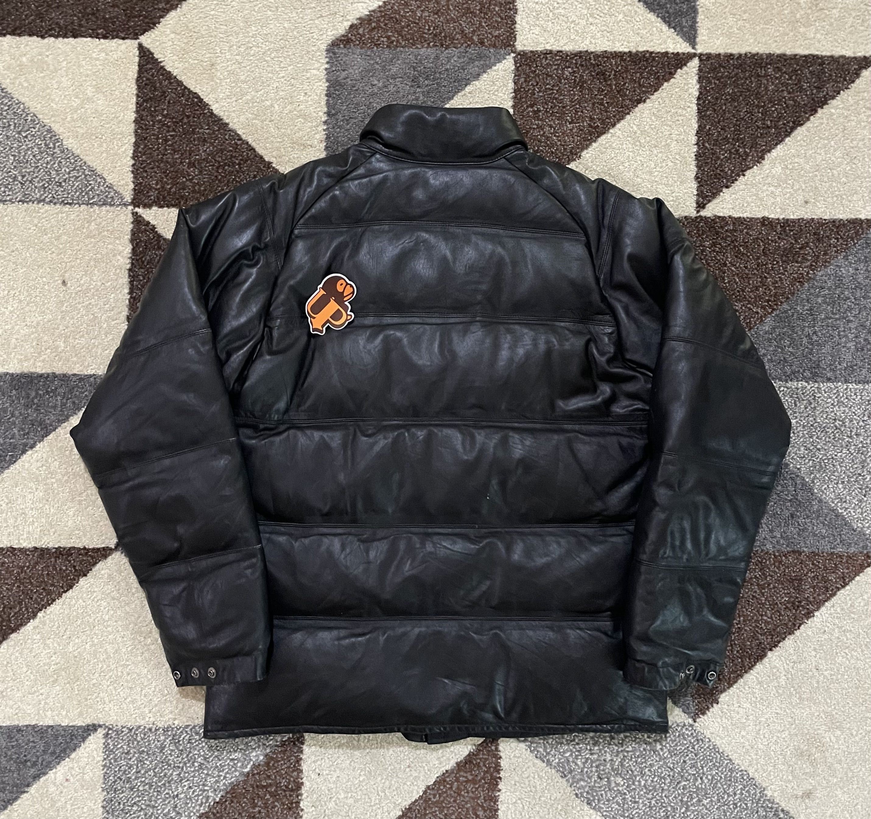 Bape 00’s Vintage Bape Sheepskin Leather Puffer Down Jacket Size US M / EU 48-50 / 2 - 6 Thumbnail