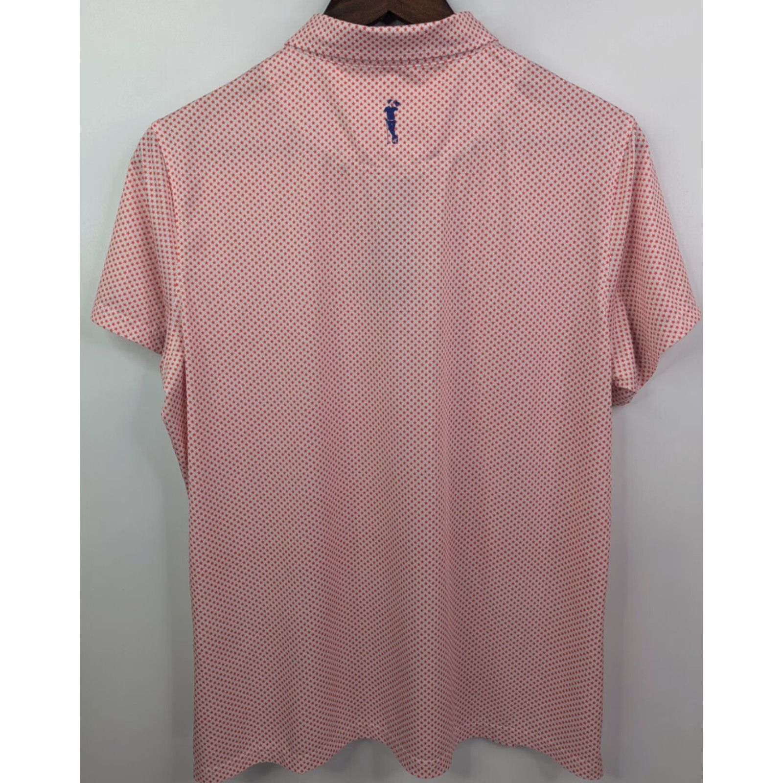 Vintage Grunk Dolfer Polo Shirt Womens Large All Over Star Print Red Performance Golf Shirt Size L / US 10 / IT 46 - 3 Thumbnail
