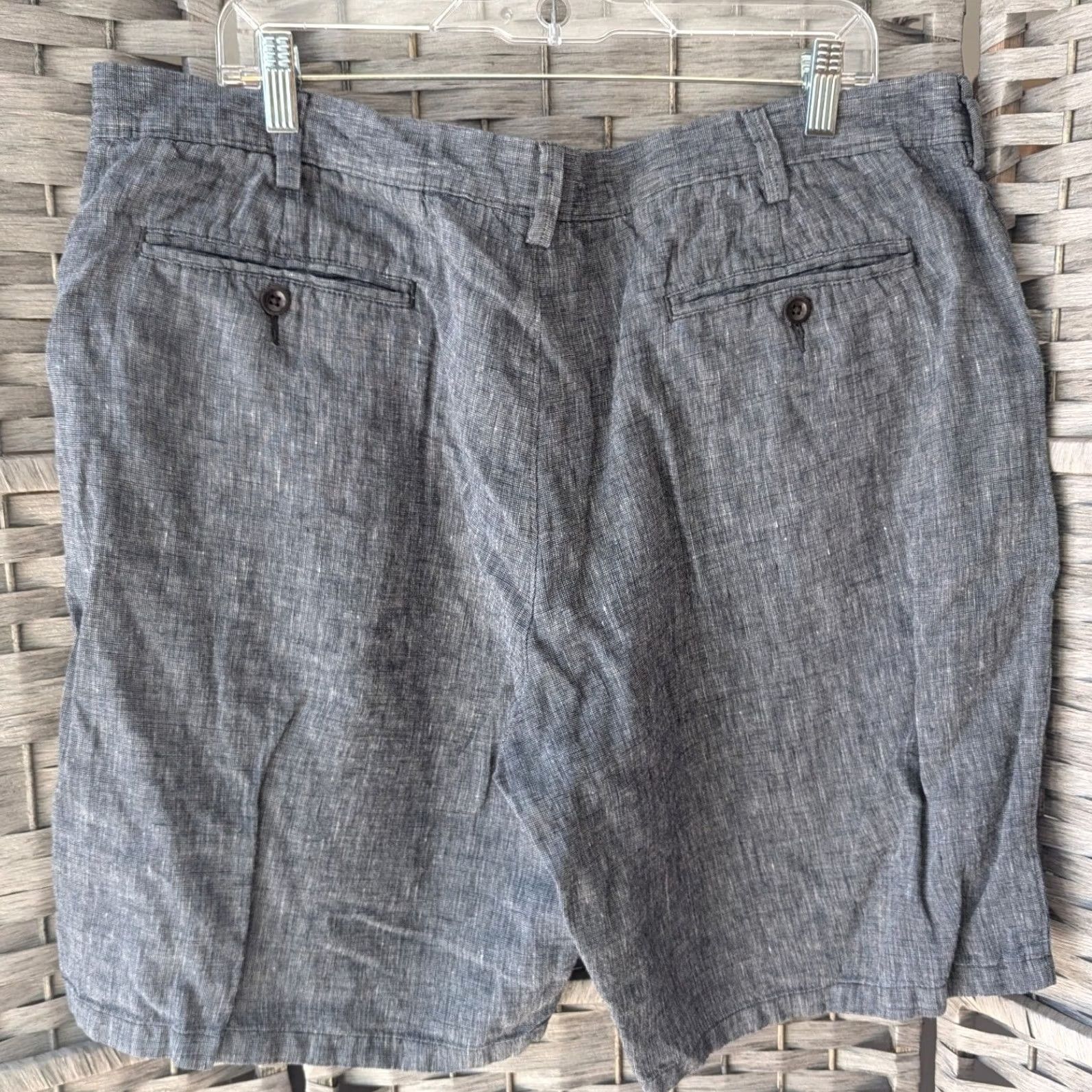 J.Crew J.Crew Shorts Gray 100% Linen Flat Front Casual Mens 40W 10 Inseam Resortwear Size US 40 / EU 56 - 3 Thumbnail