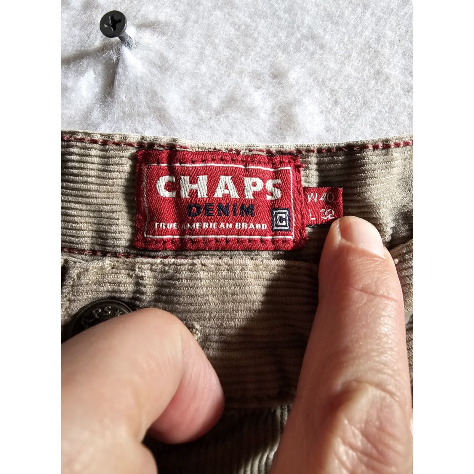Chaps VINTAGE Chaps Ralph Lauren Baggy Corduroy Dress Pants Men's 40x32 Khaki 90s Preppy Retro Dress Pants Mens Size US 40 / EU 56 - 4 Thumbnail