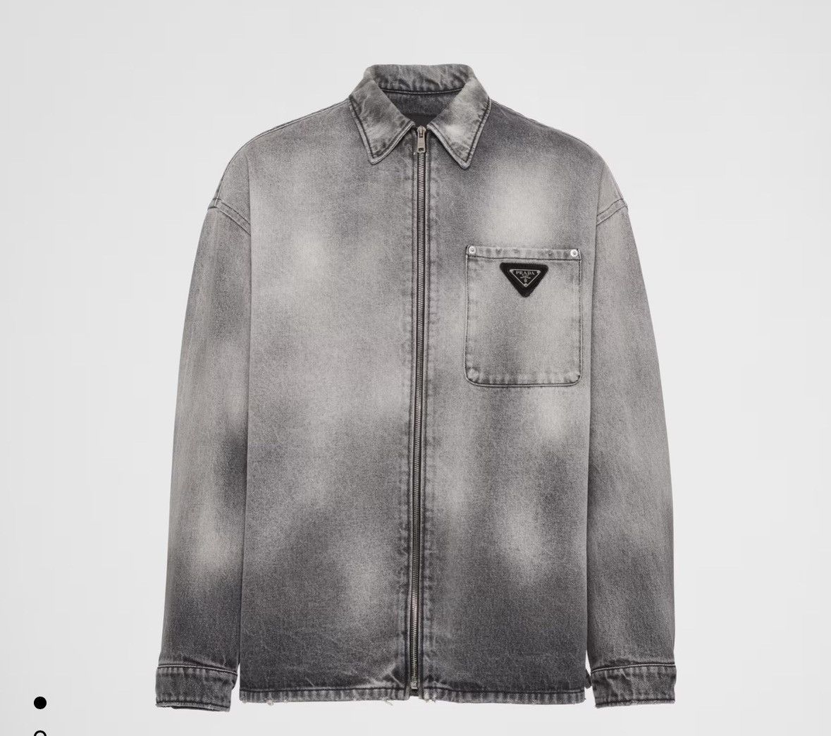 Prada Prada denim oversized zip jacket size L | Grailed