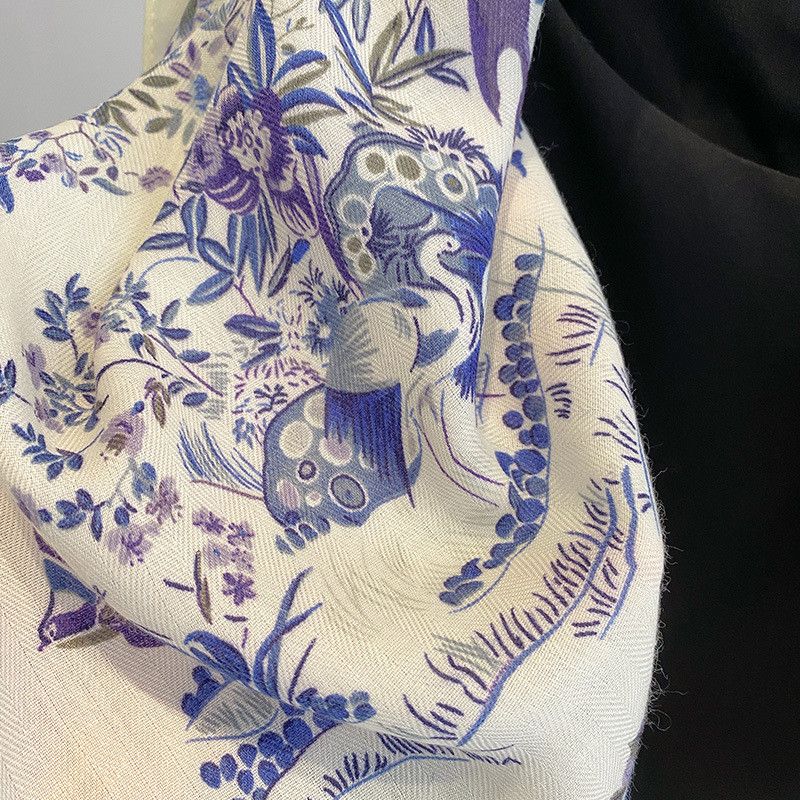Japanese Brand × Vintage Leaves Pattern Square Scarf Size ONE SIZE - 4 Thumbnail