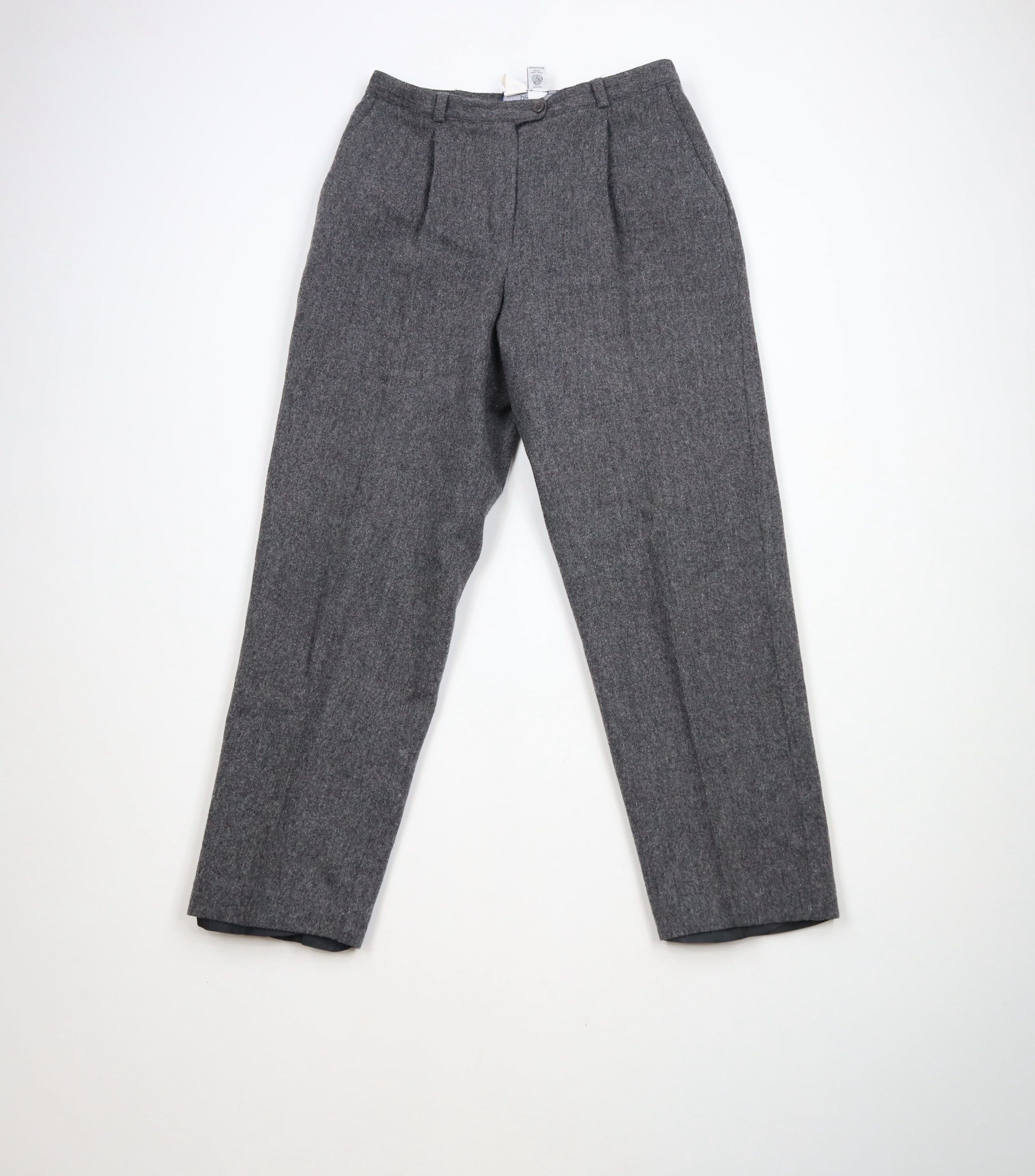 Vintage Vintage 90s Streetwear Wool Pleated Straight Leg Chino Pants Size 32" / US 10 / IT 46 - 1 Thumbnail