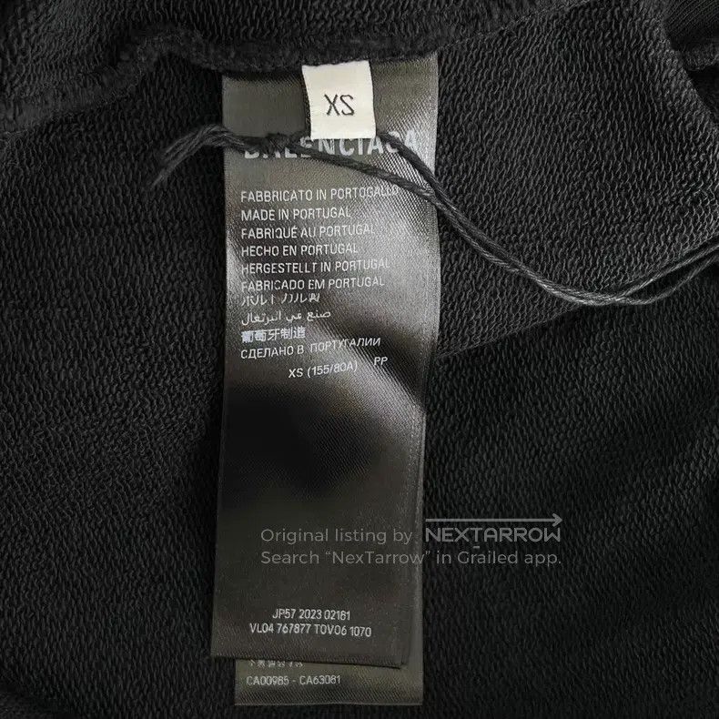 Balenciaga Balenciaga Logo Printed Black Hoodie Size US XS / EU 42 / 0 - 4 Thumbnail