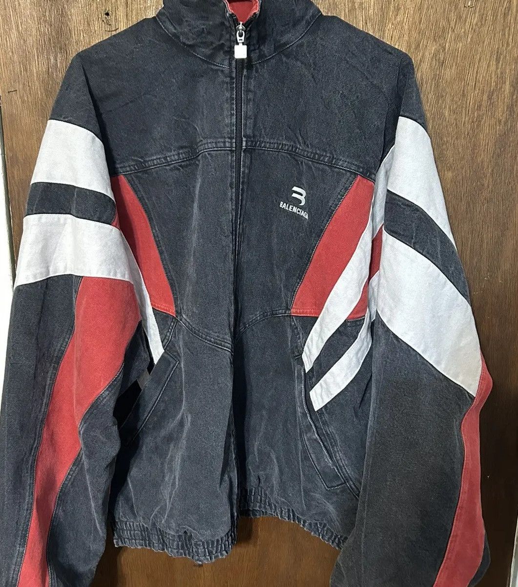 Balenciaga LAST DROP Balenciaga Washed Black Vintage Denim Track