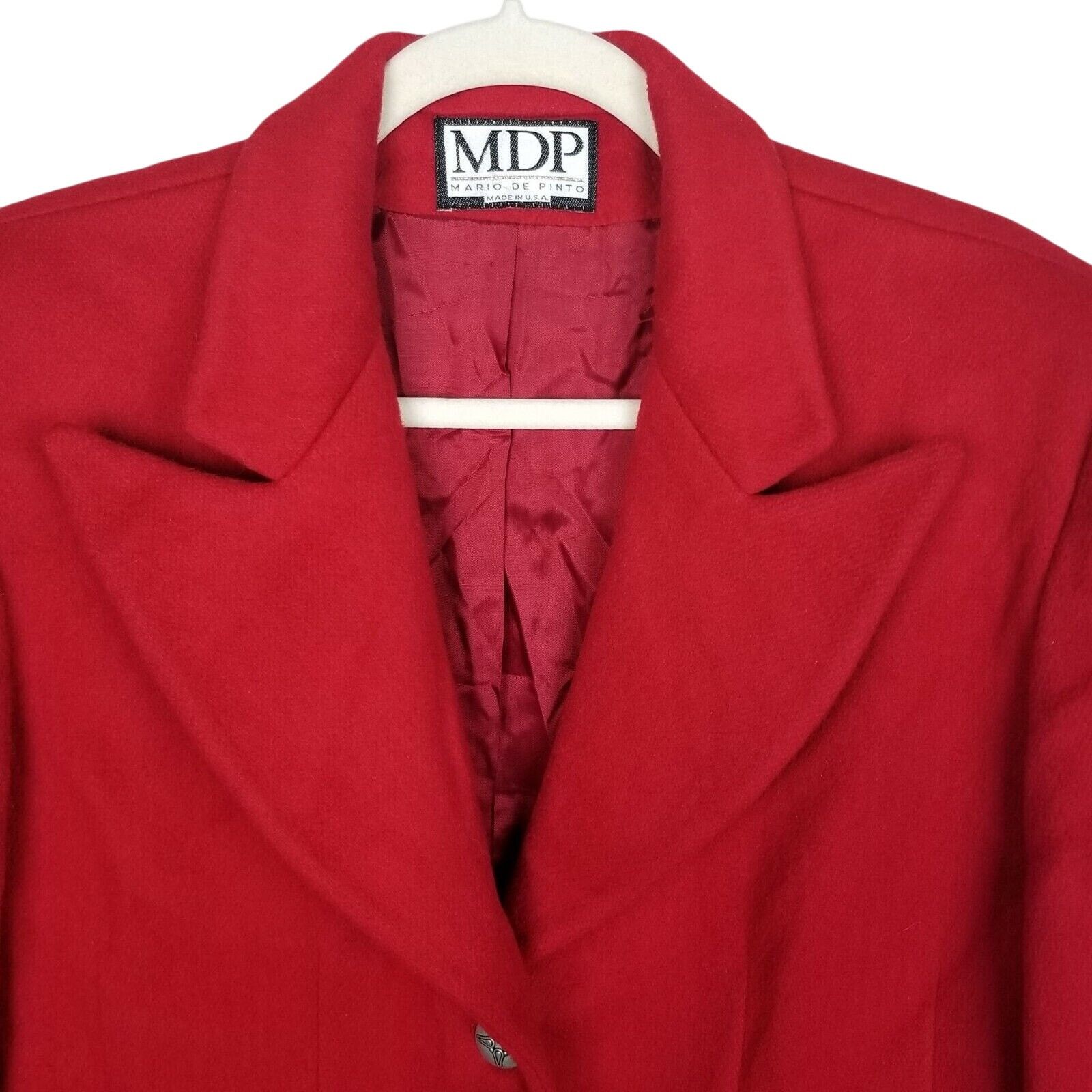Marie Oliver Vintage Mario De Pinto Womens Wool Blazer Holiday Xmas Size L / US 10 / IT 46 - 2 Thumbnail