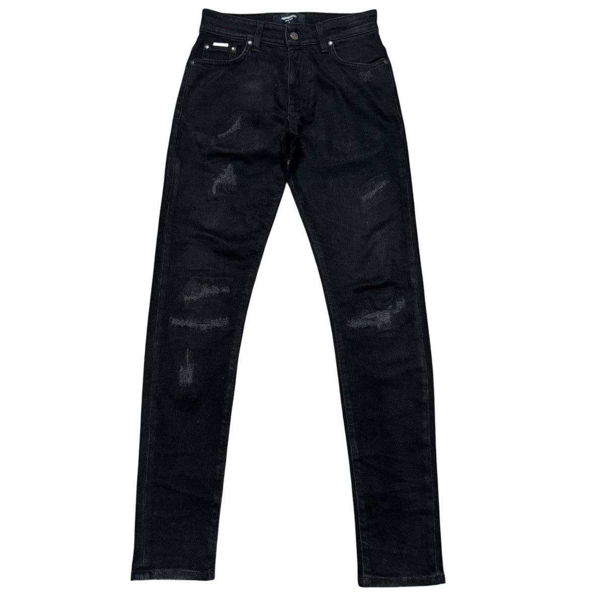 Represent Clo. Represent Jet Black Repairer Denim Jeans Size US 28 / EU 44 - 1 Thumbnail
