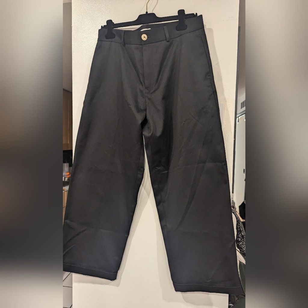 Ih Nom Uh Nit IH NOM UH NOT Black Wide Leg Pants with Tailored Look Size 34" / US 12 / IT 48 - 5 Thumbnail
