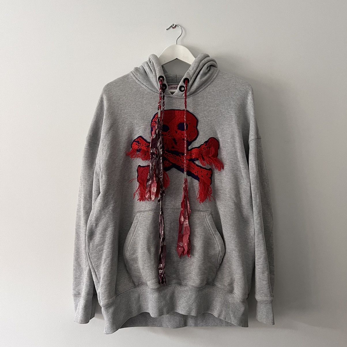 Palm Angels Big Skull Bandana Hoody in Grey Size US M / EU 48-50 / 2 - 1 Thumbnail
