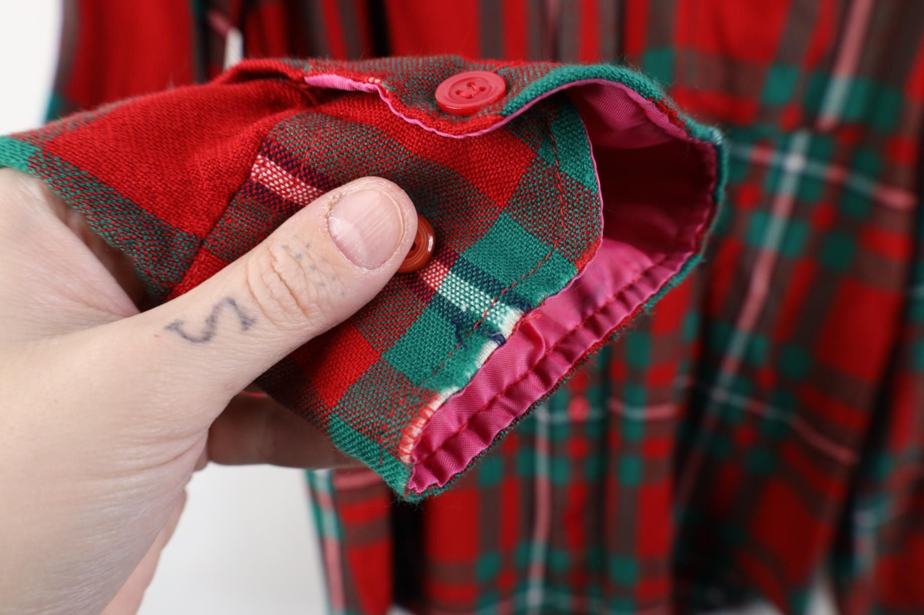 Vintage Vintage 70s 80s Streetwear Knit Collared Button Shirt Plaid Size US L / EU 52-54 / 3 - 13 Thumbnail