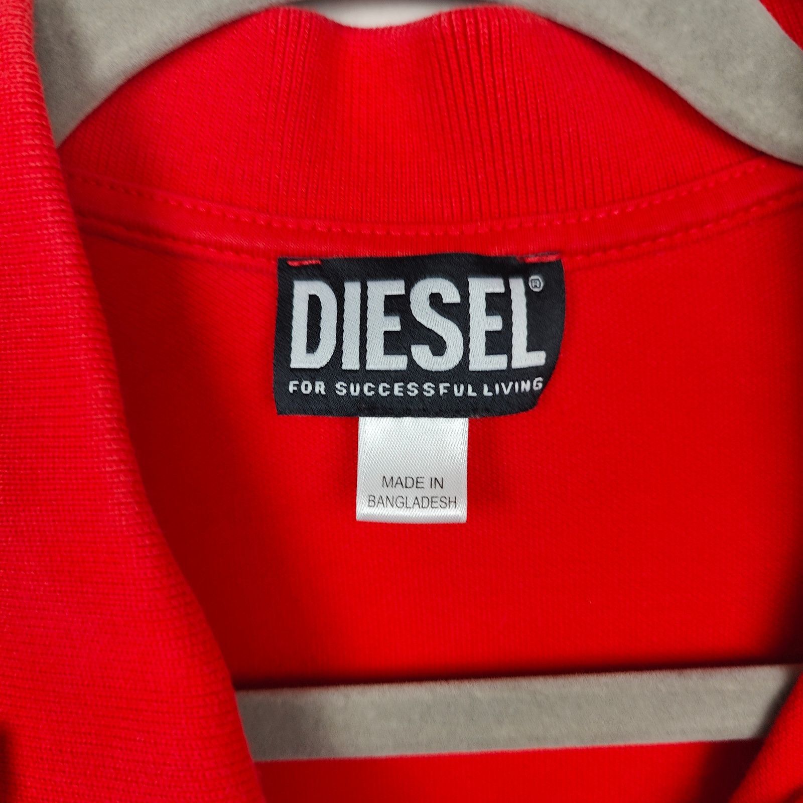 Diesel Diesel Polo Shirt Mens XL Red Logo Emblem Pique Knit Size US XL / EU 56 / 4 - 3 Thumbnail