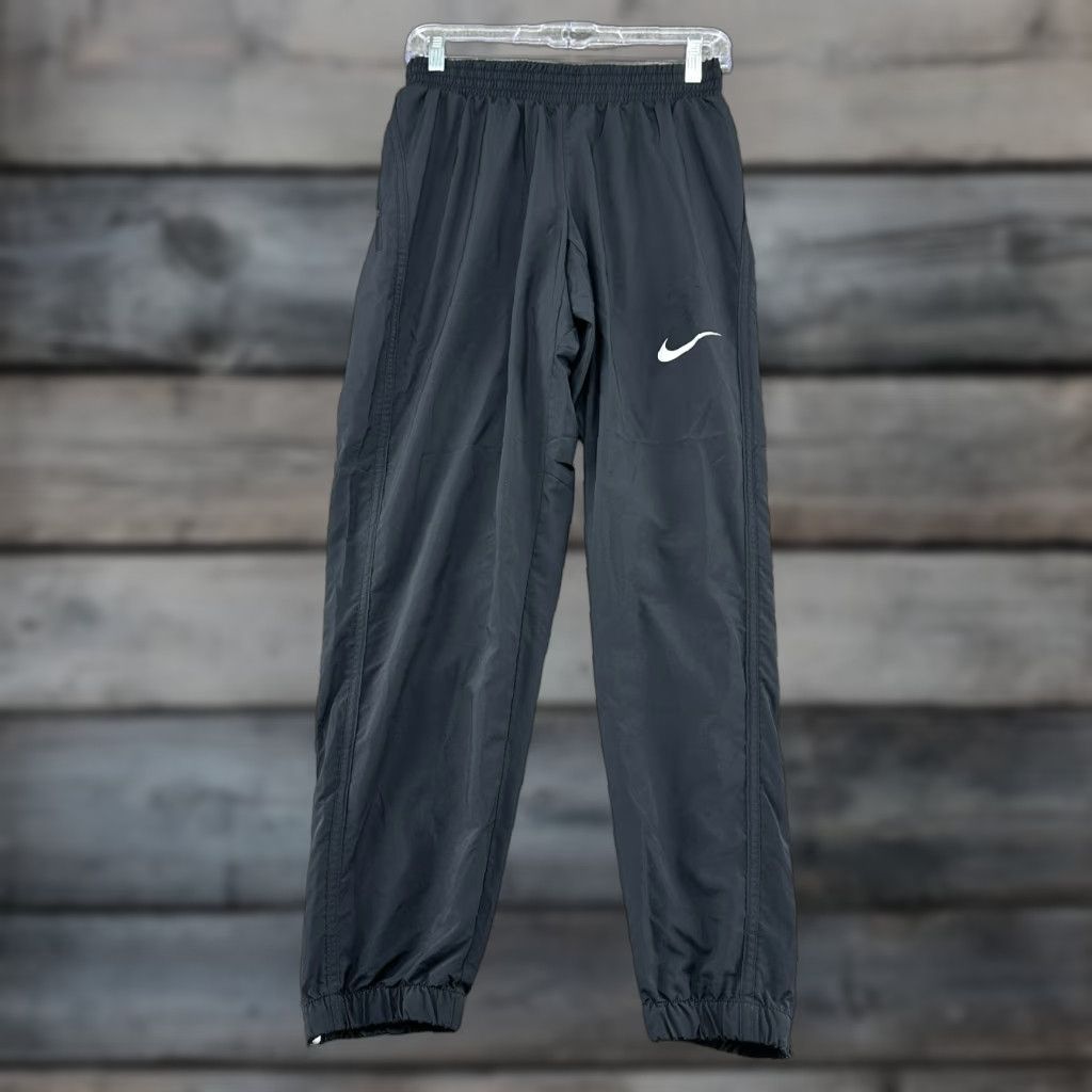 Nike Nike Pants Mens Small Black Track Jogger Swoosh Lightweight Drawstring Running Size US 29 - 1 Thumbnail