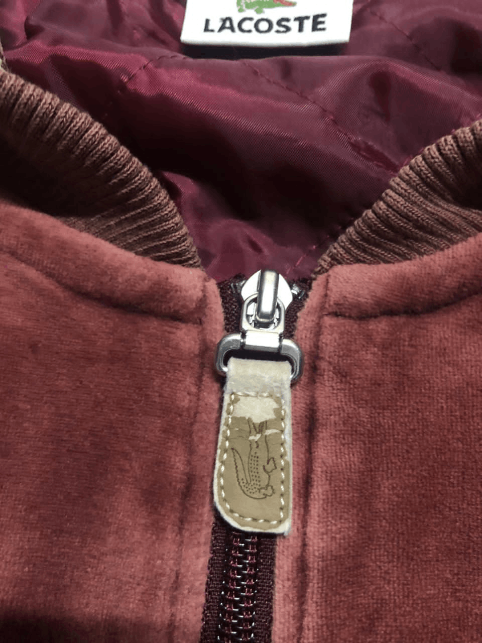 Lacoste Lacoste Velvet Sweater Zipper Jacket Sunfaded Distressed Size US L / EU 52-54 / 3 - 10 Thumbnail