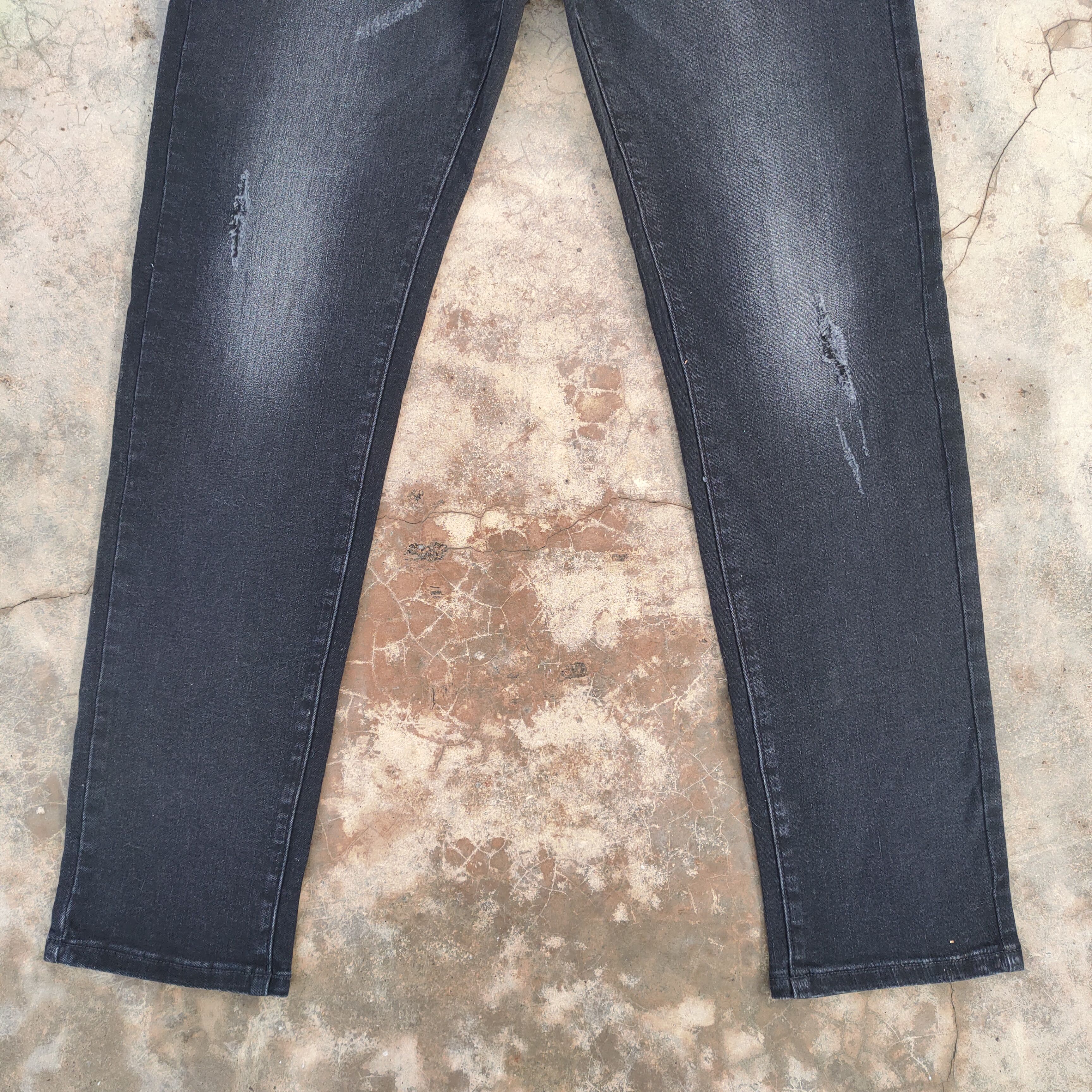 Japanese Brand vtg japanese skinny faded black denim jeans pants Size US 32 / EU 48 - 5 Thumbnail