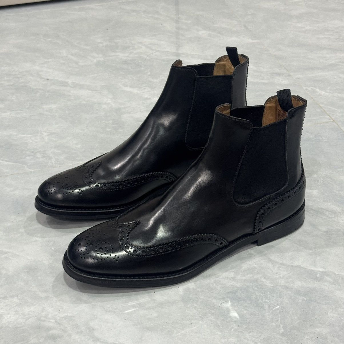 Church's Church’s Ketsby WG Polished Binder Brogue Chelsea Boots🖤 Size US 11 / IT 41 - 7 Thumbnail