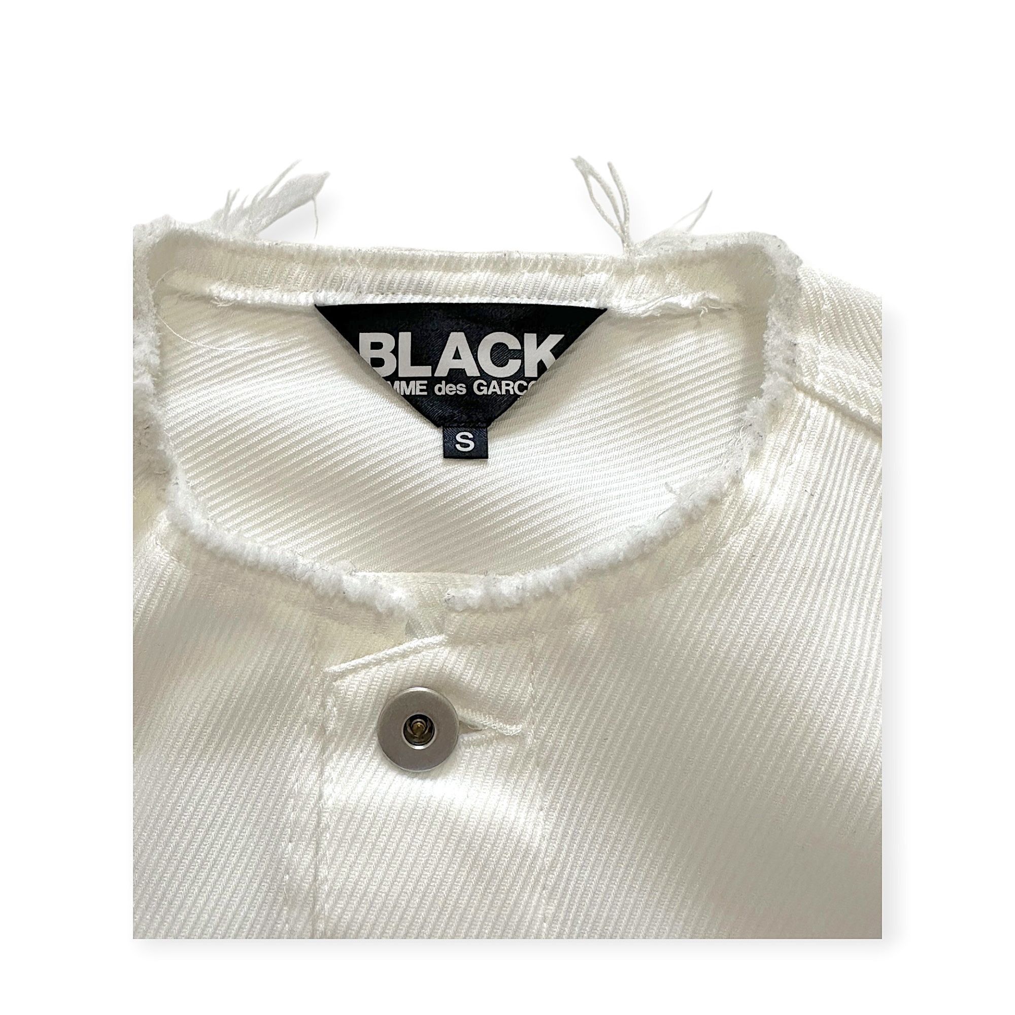 Comme des Garcons Black BLACK CdG SS23 collarless shirt jacket (1K-J026) – Men’s S Size US S / EU 44-46 / 1 - 4 Thumbnail