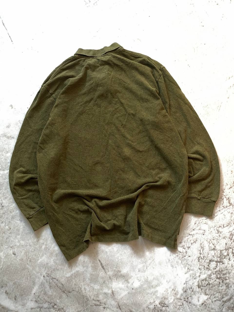 Polo Ralph Lauren × Vintage Vintage Polo Ralph Lauren Cotton Long Sleeve Rugby Y2k Khaki Size US XL / EU 56 / 4 - 3 Thumbnail