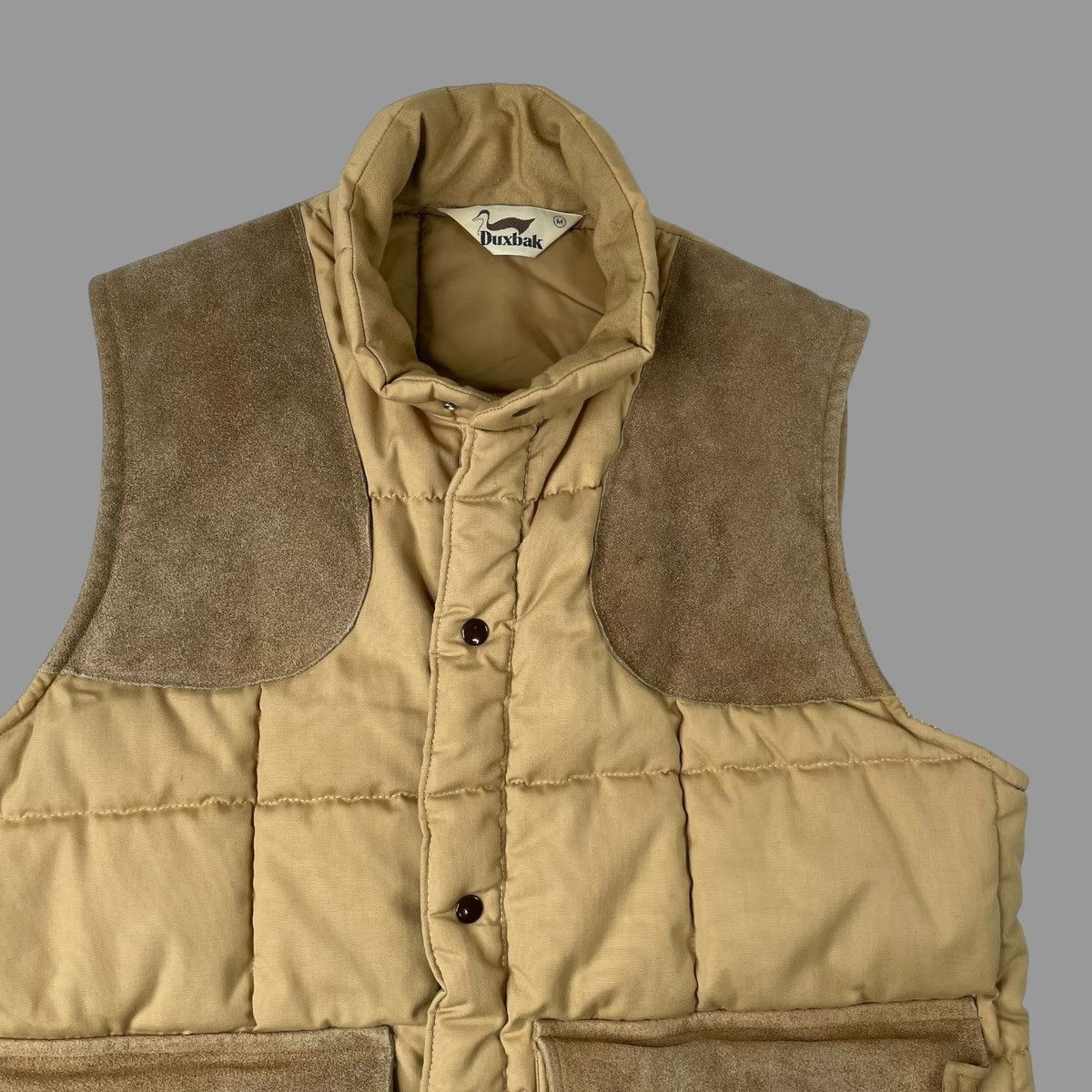 Vintage Vintage 1980s duxbak leather patch hunting vest Size US M / EU 48-50 / 2 - 3 Thumbnail