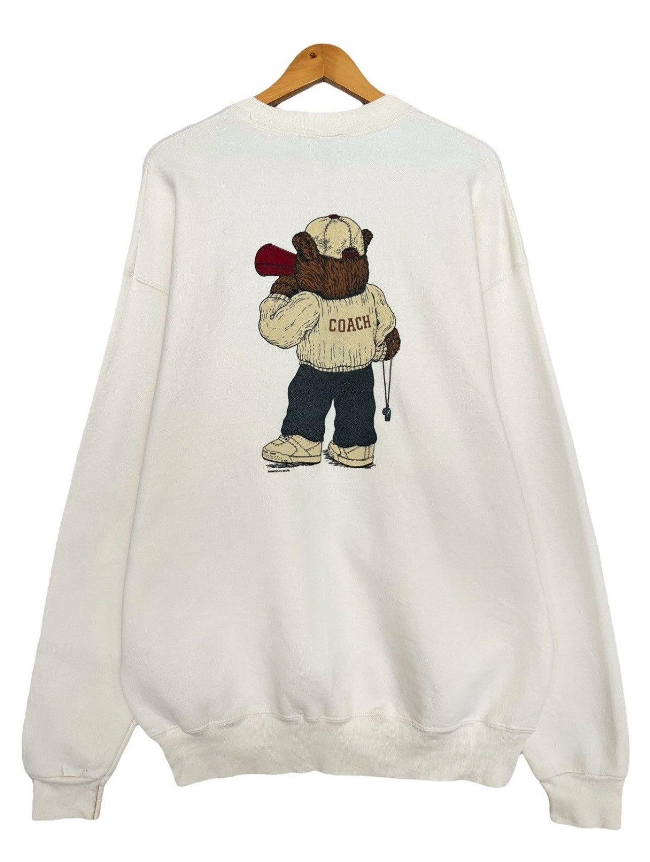 Vintage Vintage 90s Bear Backhit Oversize Sweatshirt XLarge Size US XL / EU 56 / 4 - 3 Thumbnail