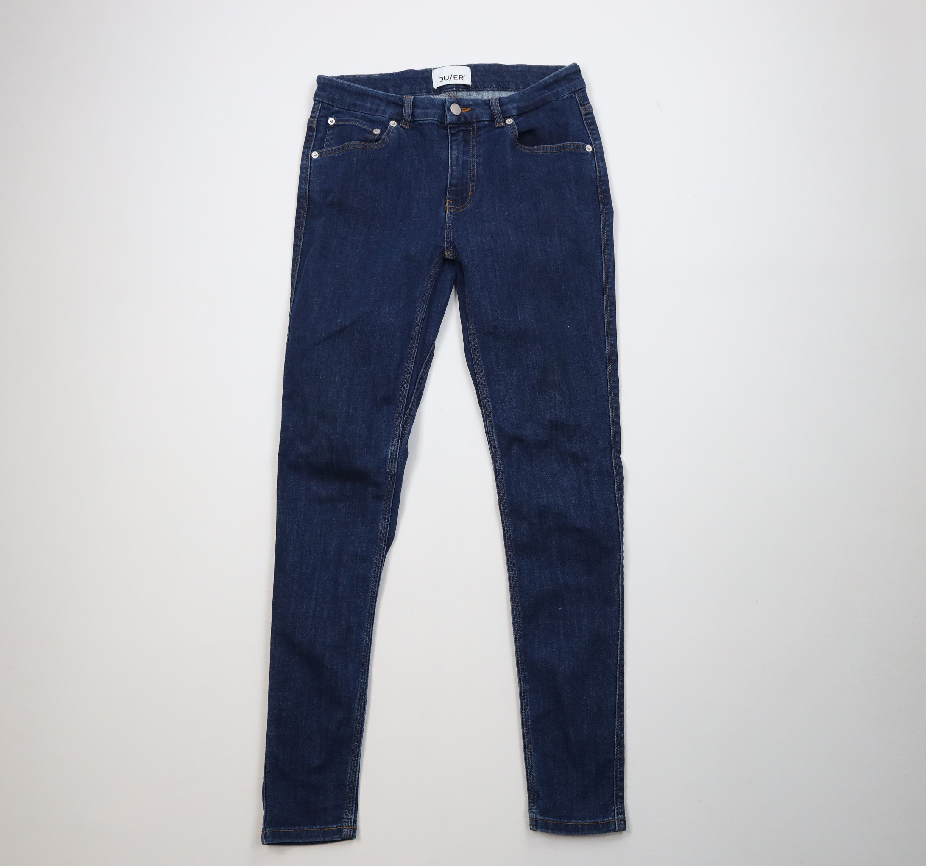 Vintage DU/ER DUER Fit Skinny Leg Stretch Denim Jeans Pants Blue Size 29" - 1 Thumbnail