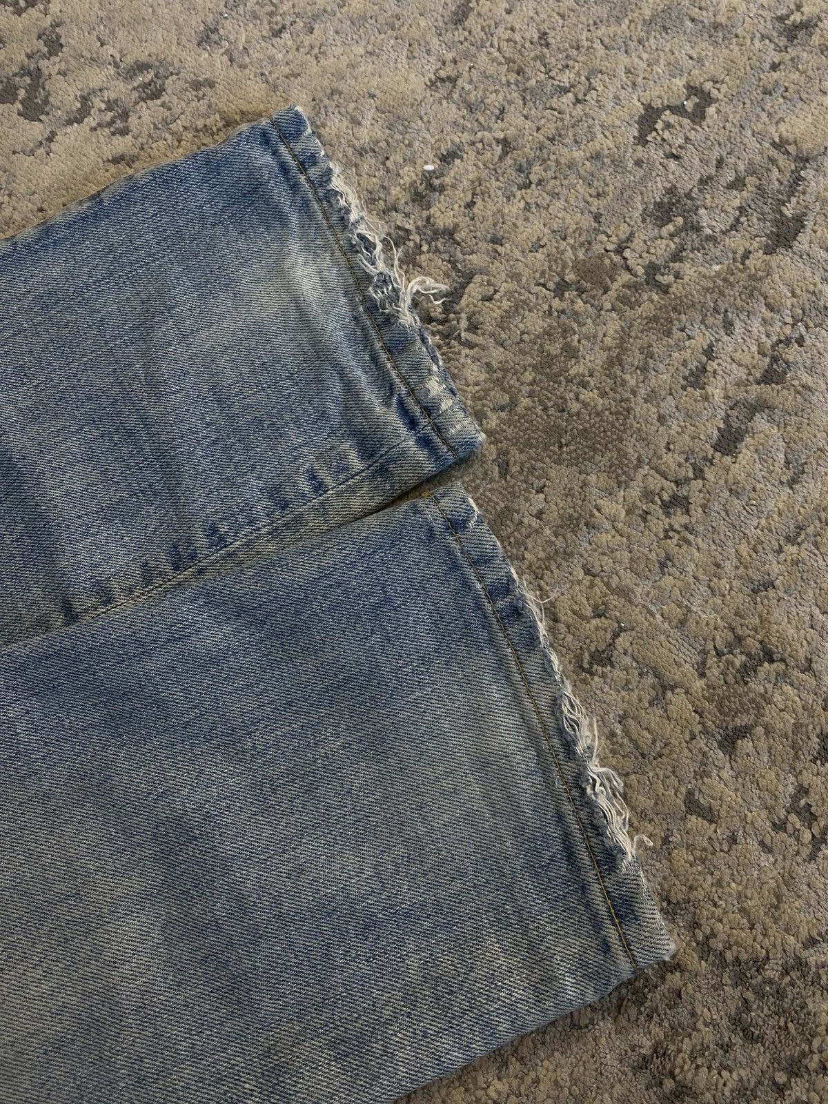 Saint Laurent Paris Saint Laurent AW15 Lightwash Knee Repaired Denim Size US 33 - 11 Thumbnail