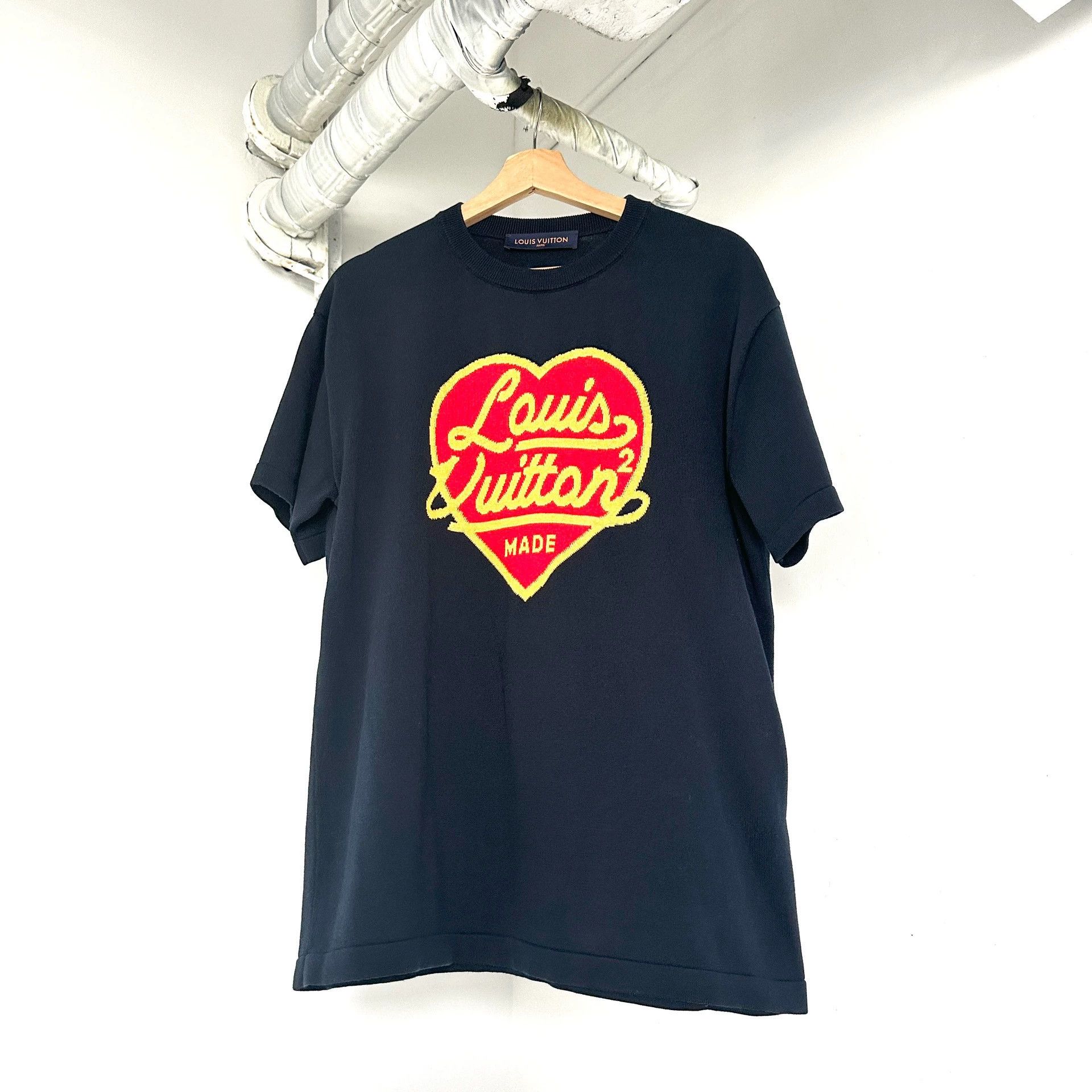 Louis Vuitton × Virgil Abloh HUMAN MADE INTARSIA HEART TEE | Grailed