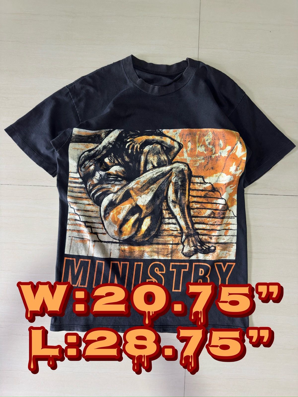 Band Tees 90s Ministry 1995 Tour Psalm 69 Filth Pig VTG Brockum Shirt Size US M / EU 48-50 / 2 - 1 Thumbnail