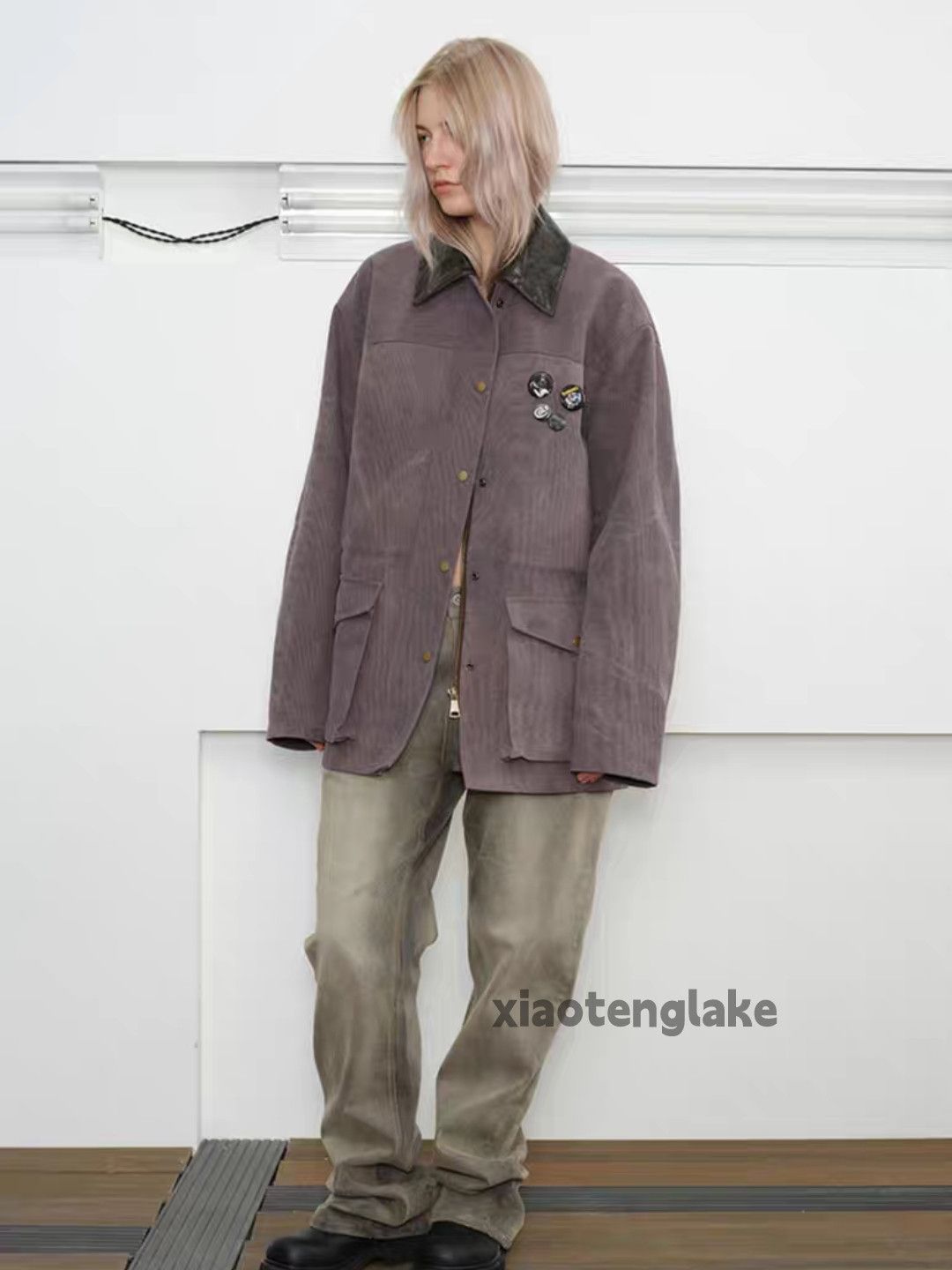Jean × Vintage Unisex washed faded stain punk grunge flared jeans Size US 34 / EU 50 - 4 Thumbnail