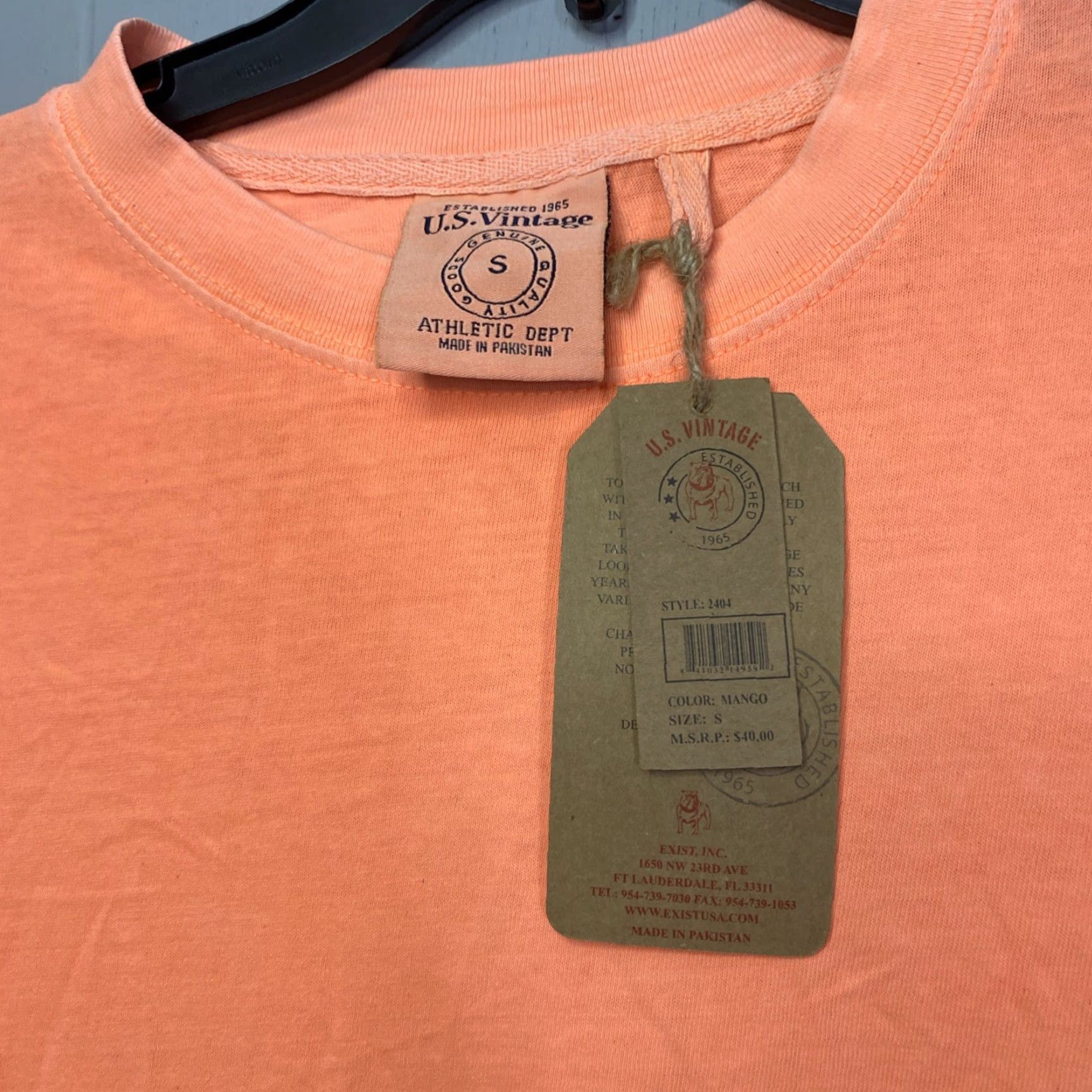 Mango US Vintage Brand Long Sleeve Blank Shirt Mens S Orange Dead Stock Flaw Mango 90s Vintage Shirts Size US S / EU 44-46 / 1 - 2 Thumbnail