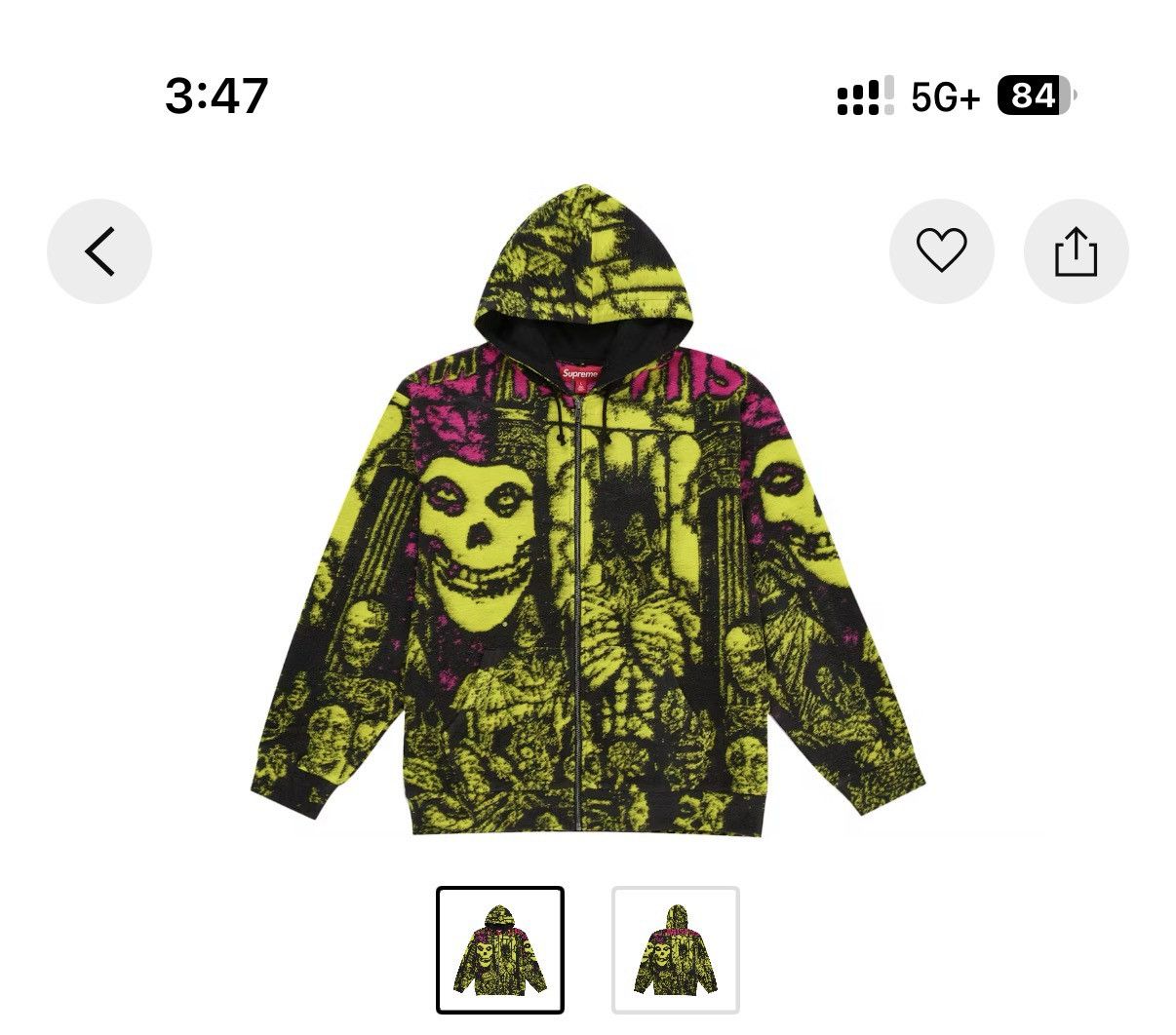 Hysteric Glamour × Supreme Supreme Hysteric Glamour Mohair Zip Up