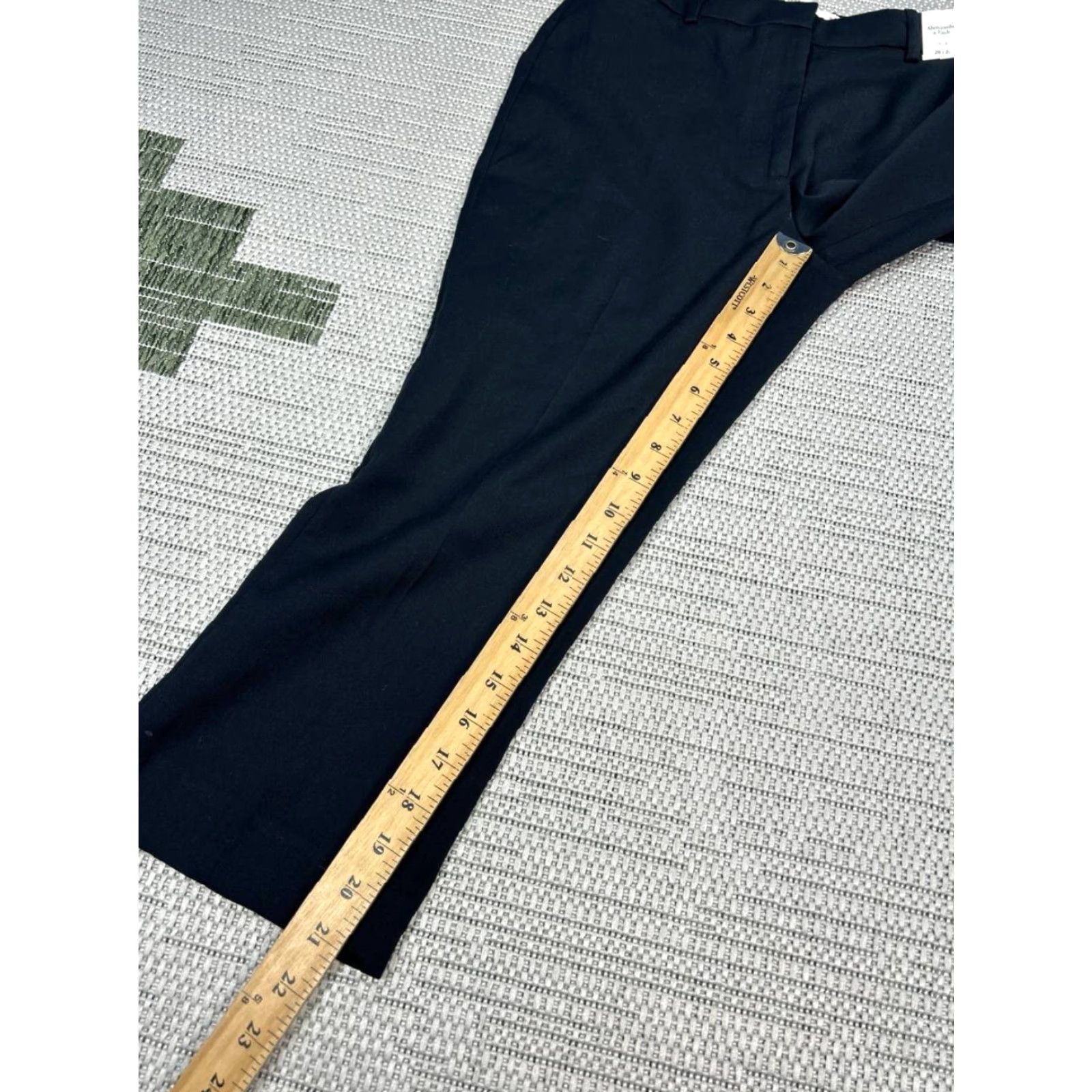 Abercrombie & Fitch Abercrombie & Fitch Pants Womens 26 Black Stretch Mid Rise Straight Leg Modern Classic Casual Travel Size 26" / US 2 / IT 38 - 4 Thumbnail